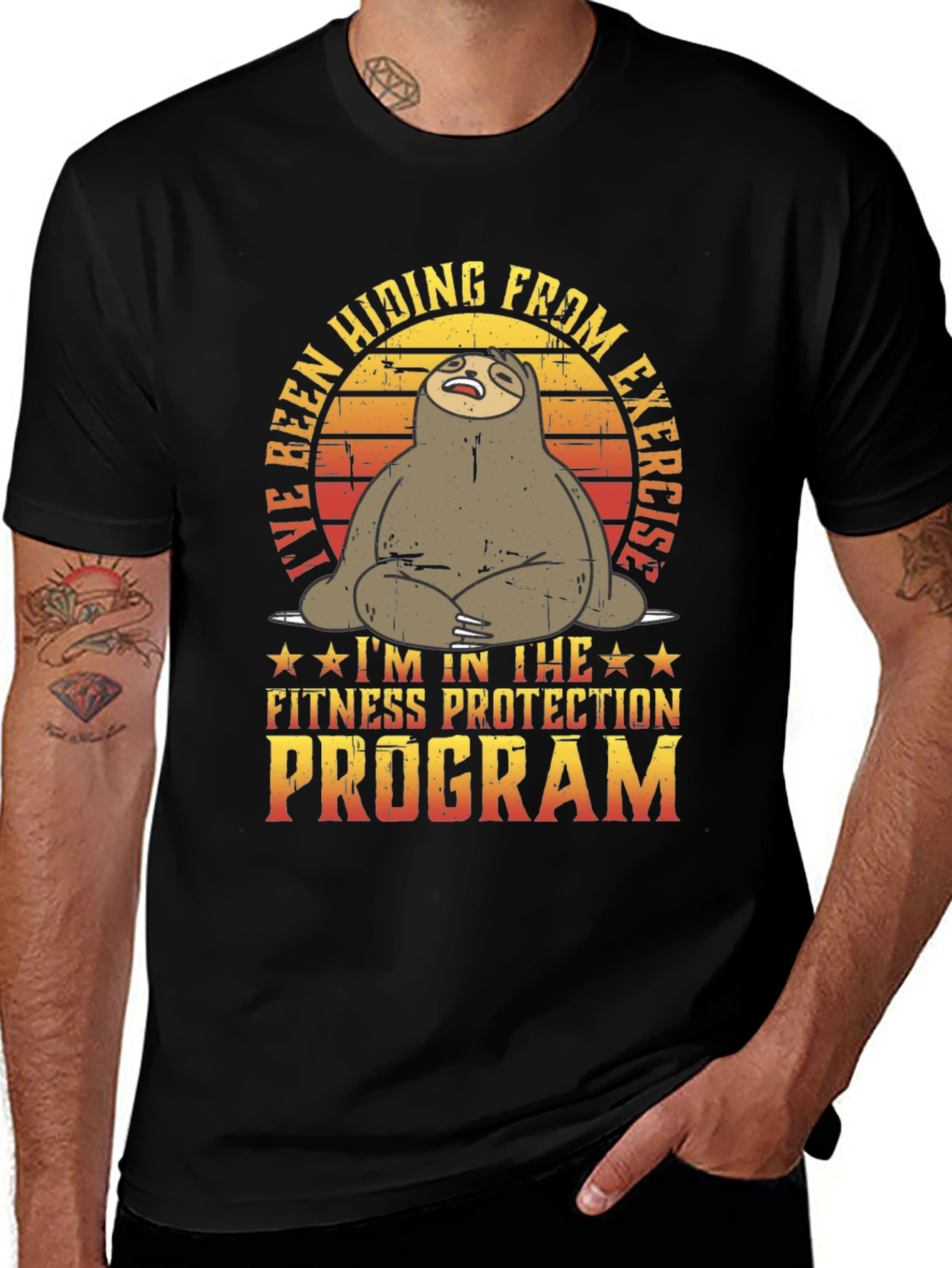 Variant 10 of Sloth Fitness Protection Program T-Shirt