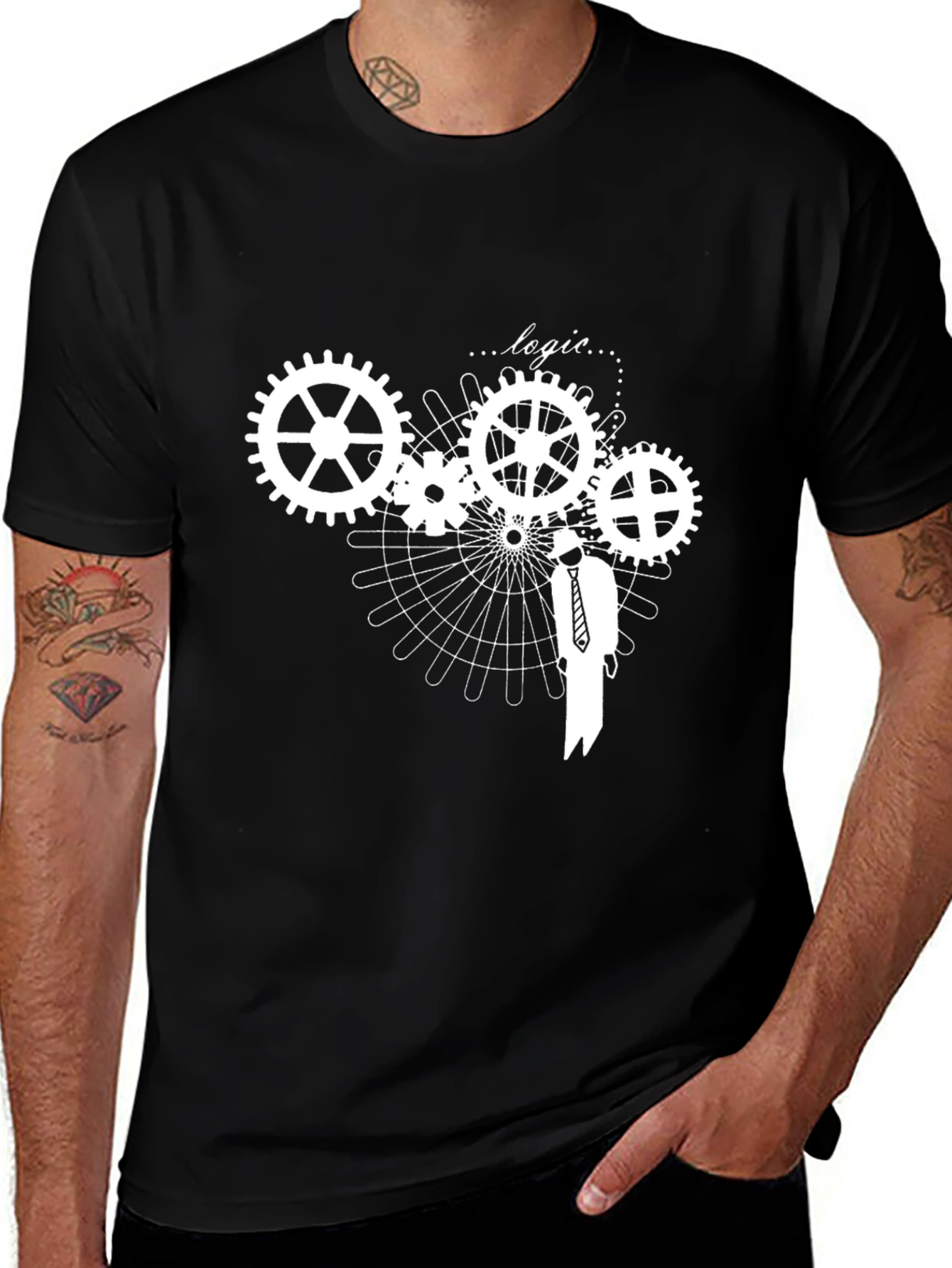 Logic Gears Graphic T-Shirt - Brainy Style!