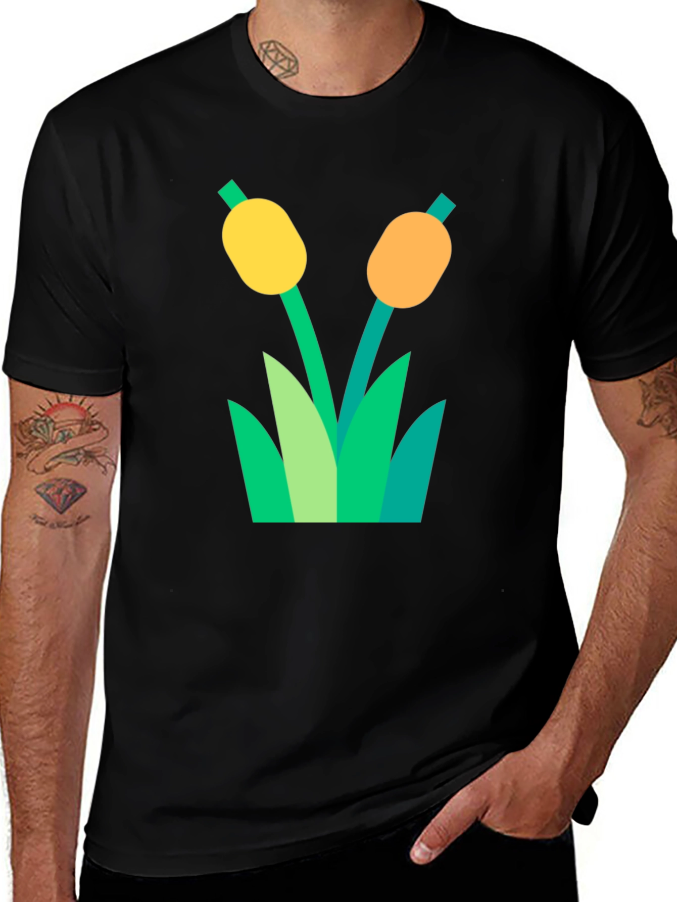 Variant 14 of Cattail Graphic T-Shirt - Nature Inspired Tee
