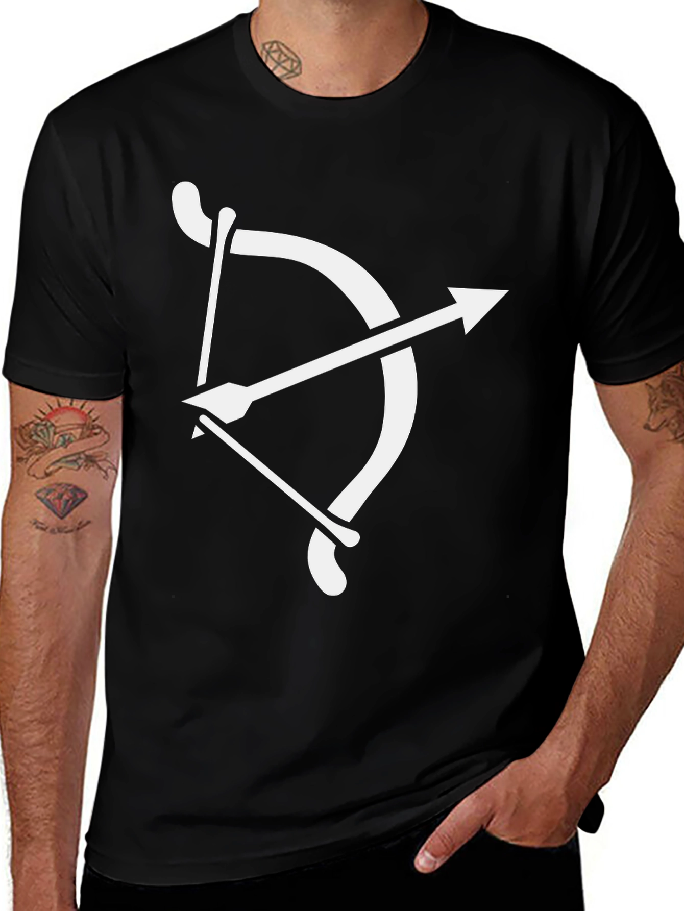 Sagittarius Zodiac T-Shirt - Archery Bow Design