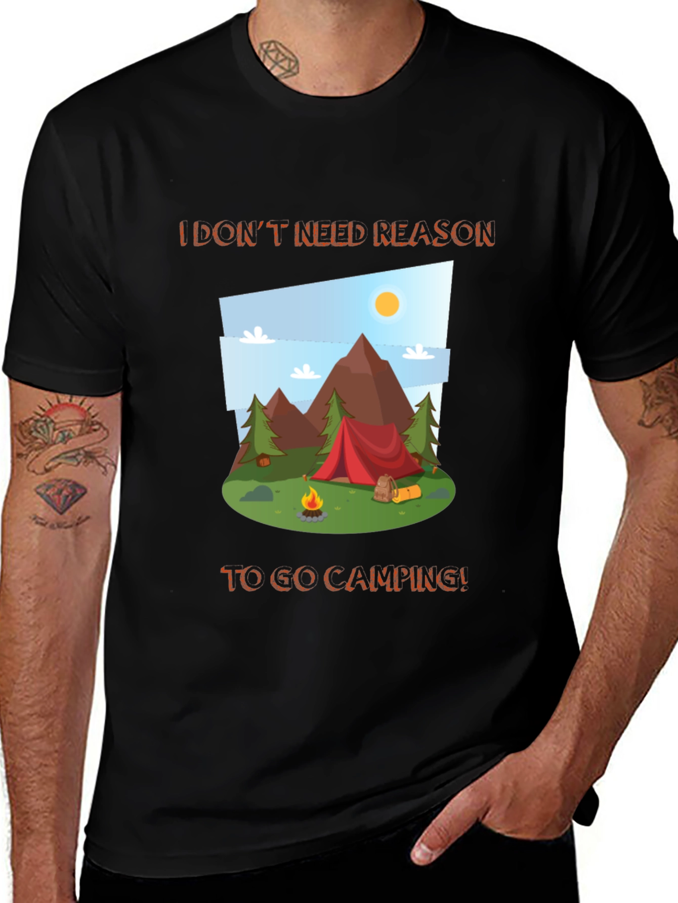 Variant 29 of Camping Graphic Tee - I Don't Need a Reason!