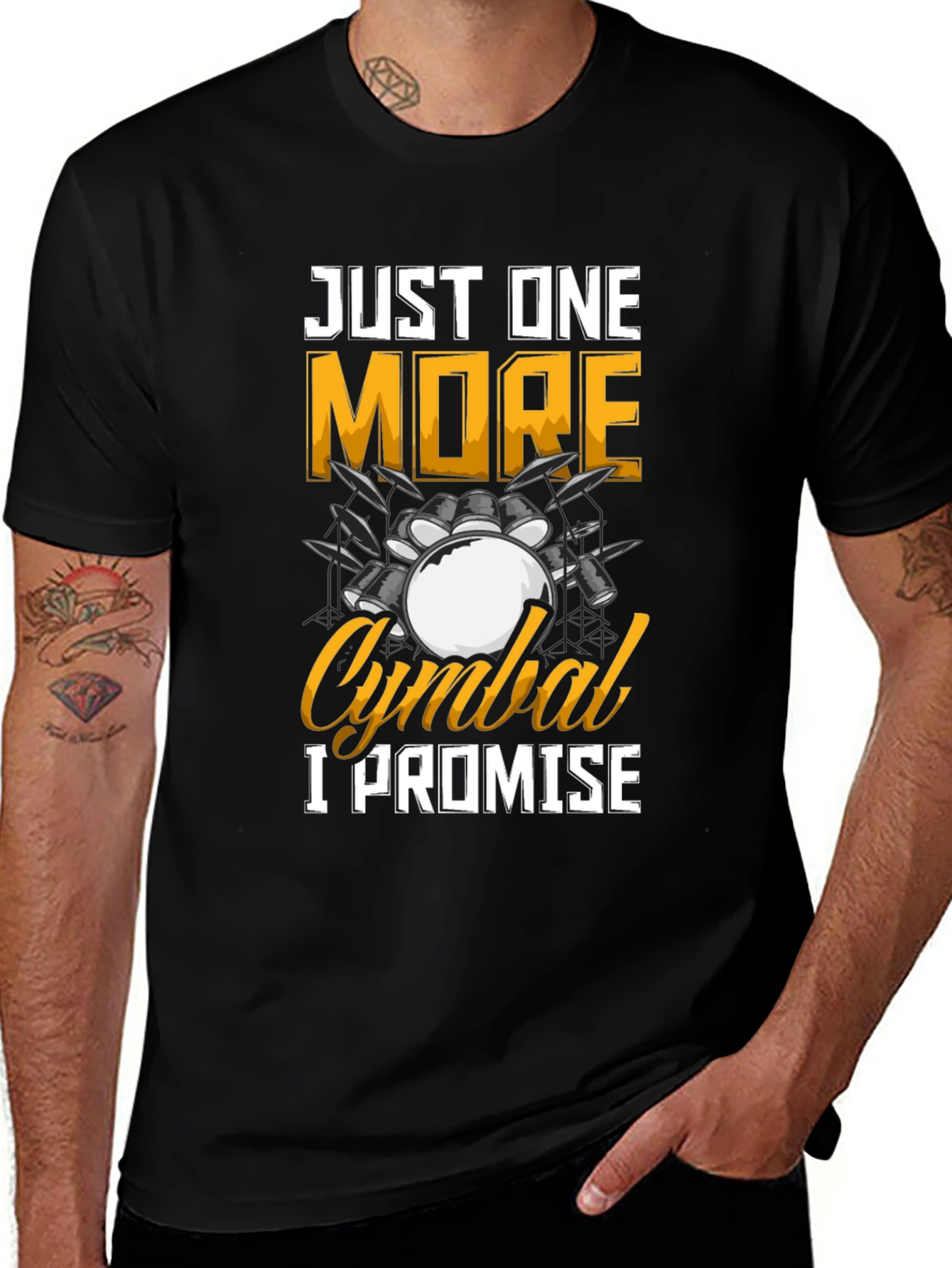 Variant 19 of Just One More Cymbal T-Shirt