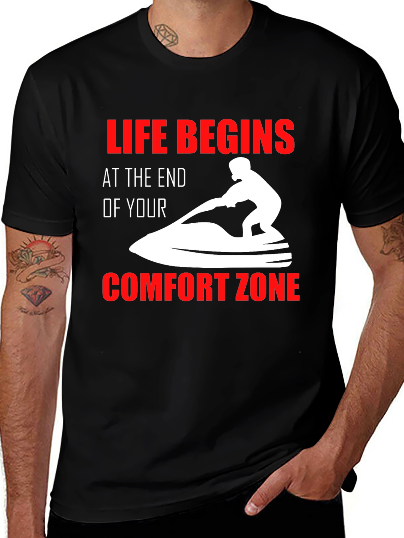 Variant 18 of Life Begins Comfort Zone T-Shirt