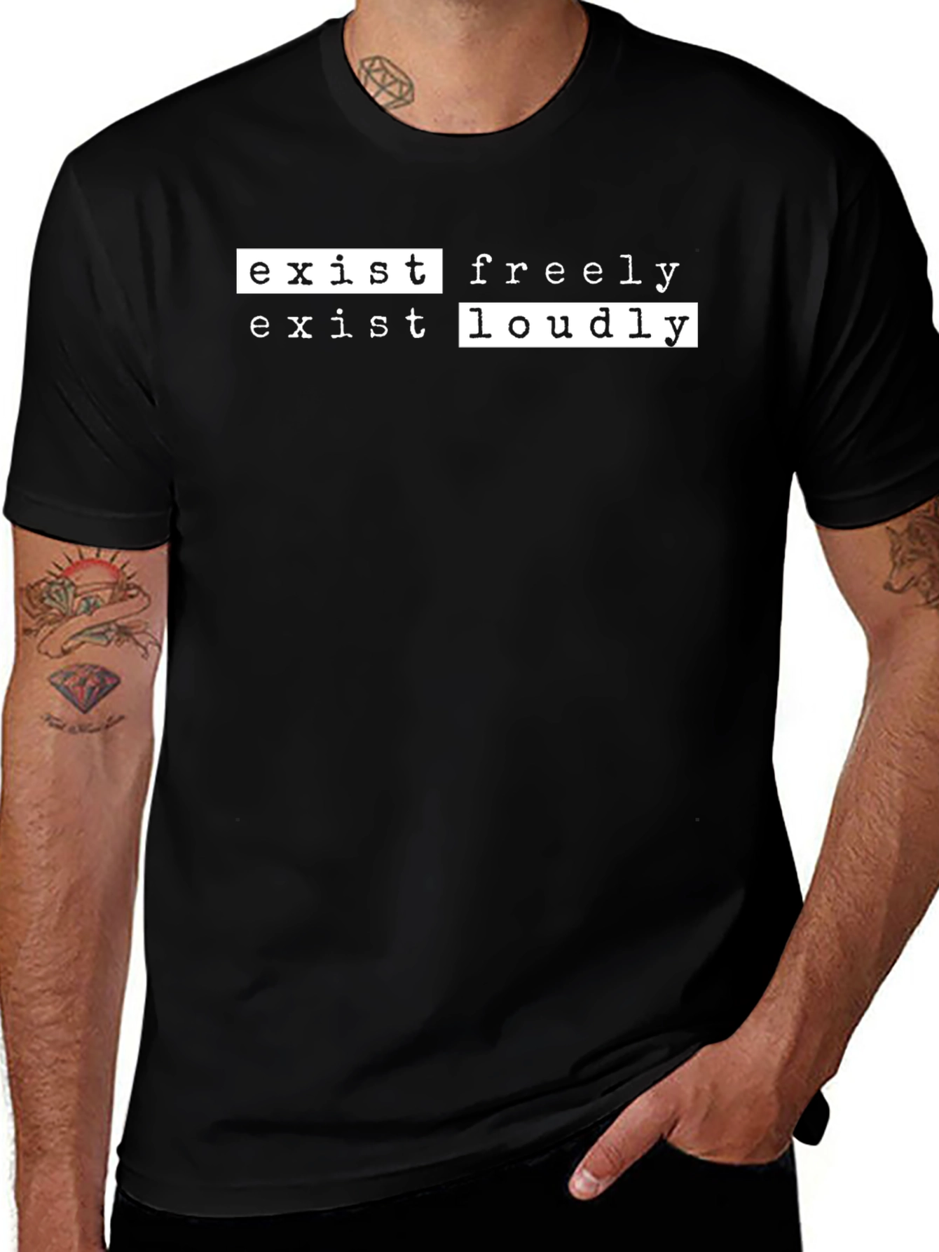 Variant 29 of Exist Freely Loudly Graphic Tee