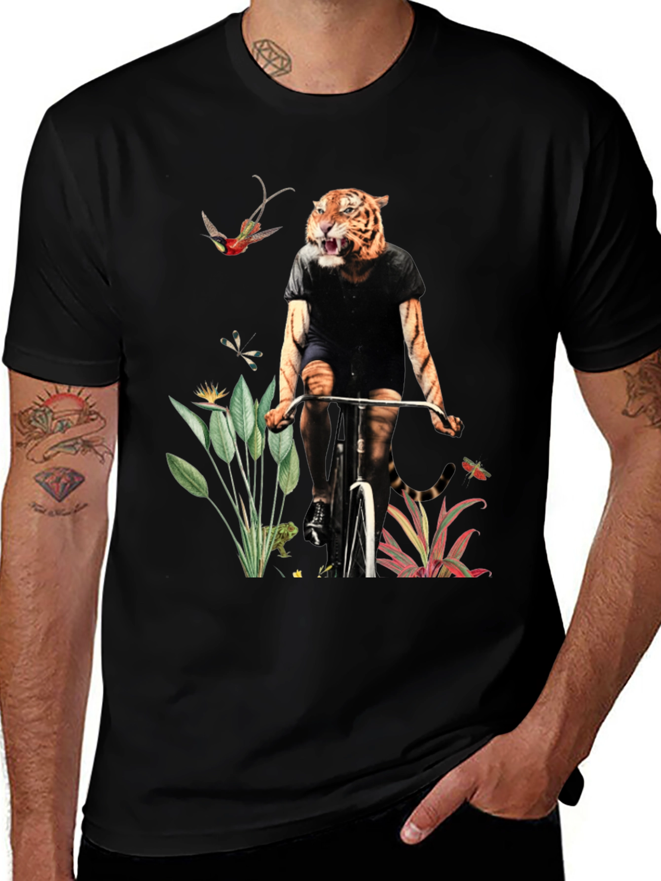 Variant 14 of Tiger on Bike T-Shirt - Jungle Adventure