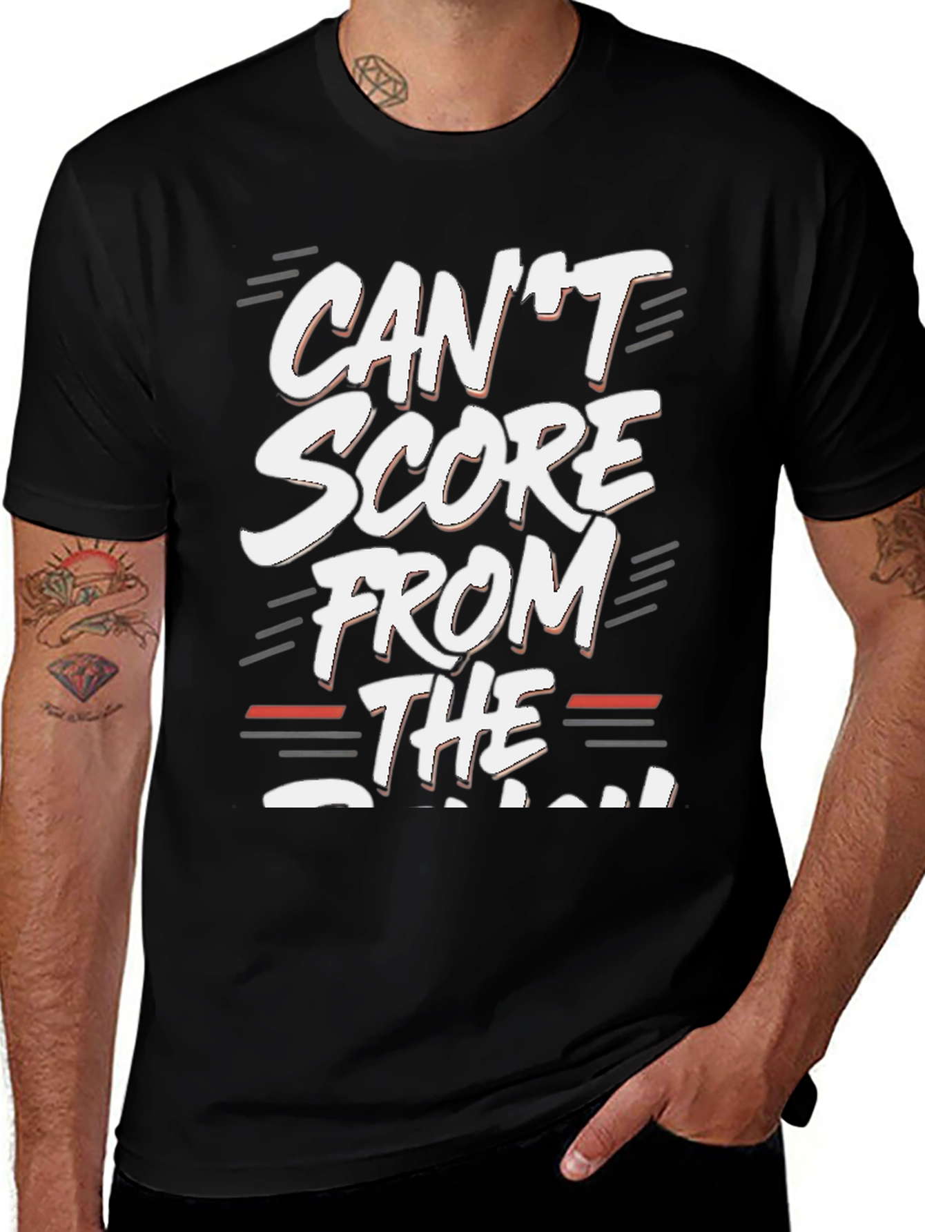 Variant 26 of Funny Basketball T-Shirt - Can't Score From The Couch!