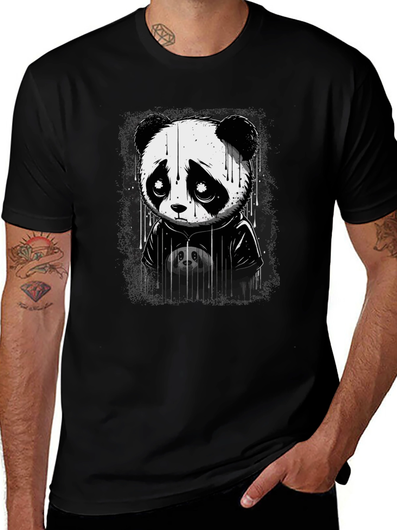 Variant 2 of Sad Panda Graphic T-Shirt - Unisex Cotton Tee