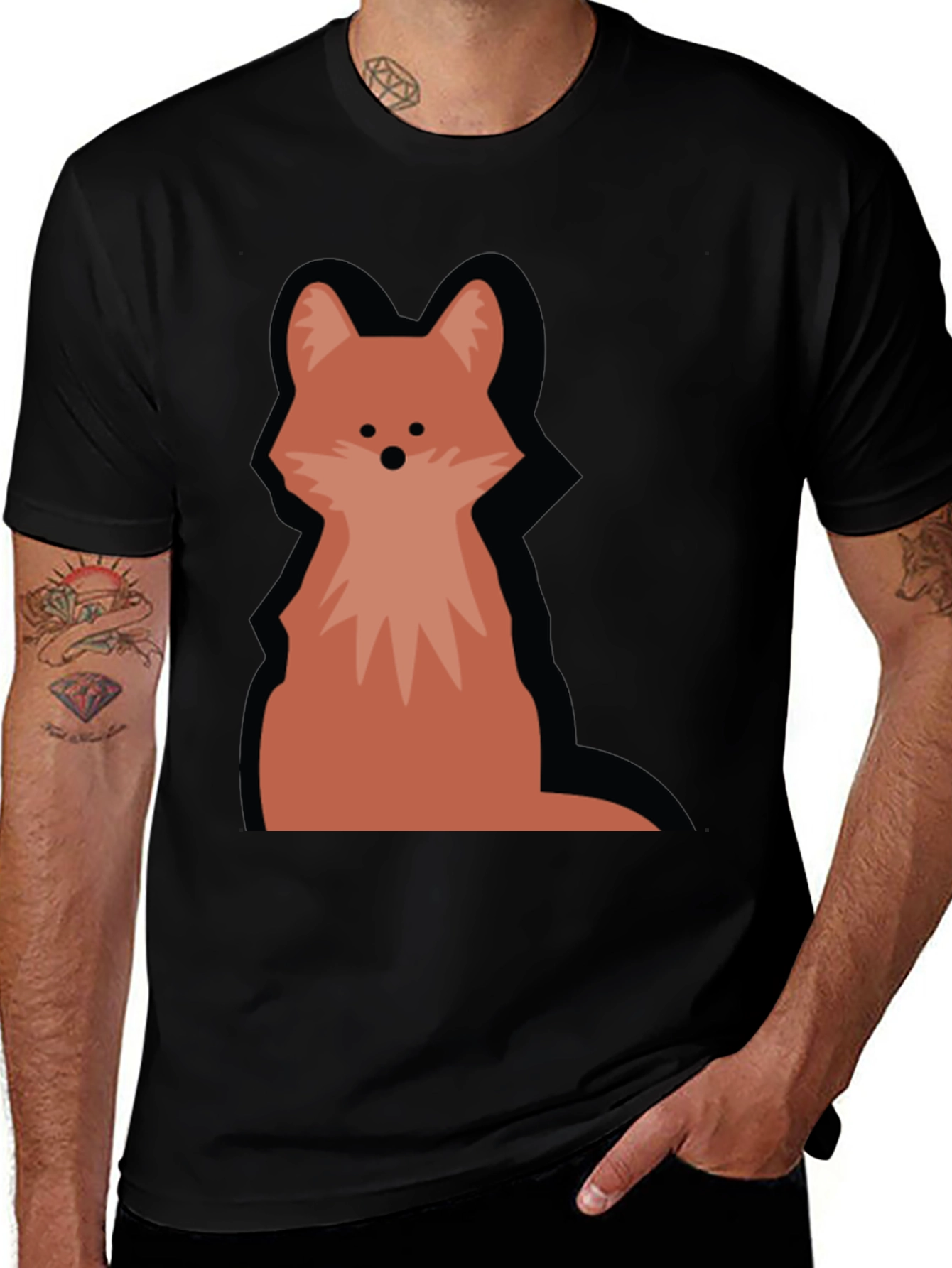 Variant 11 of Fox Graphic Tee - Stylish Black T-Shirt