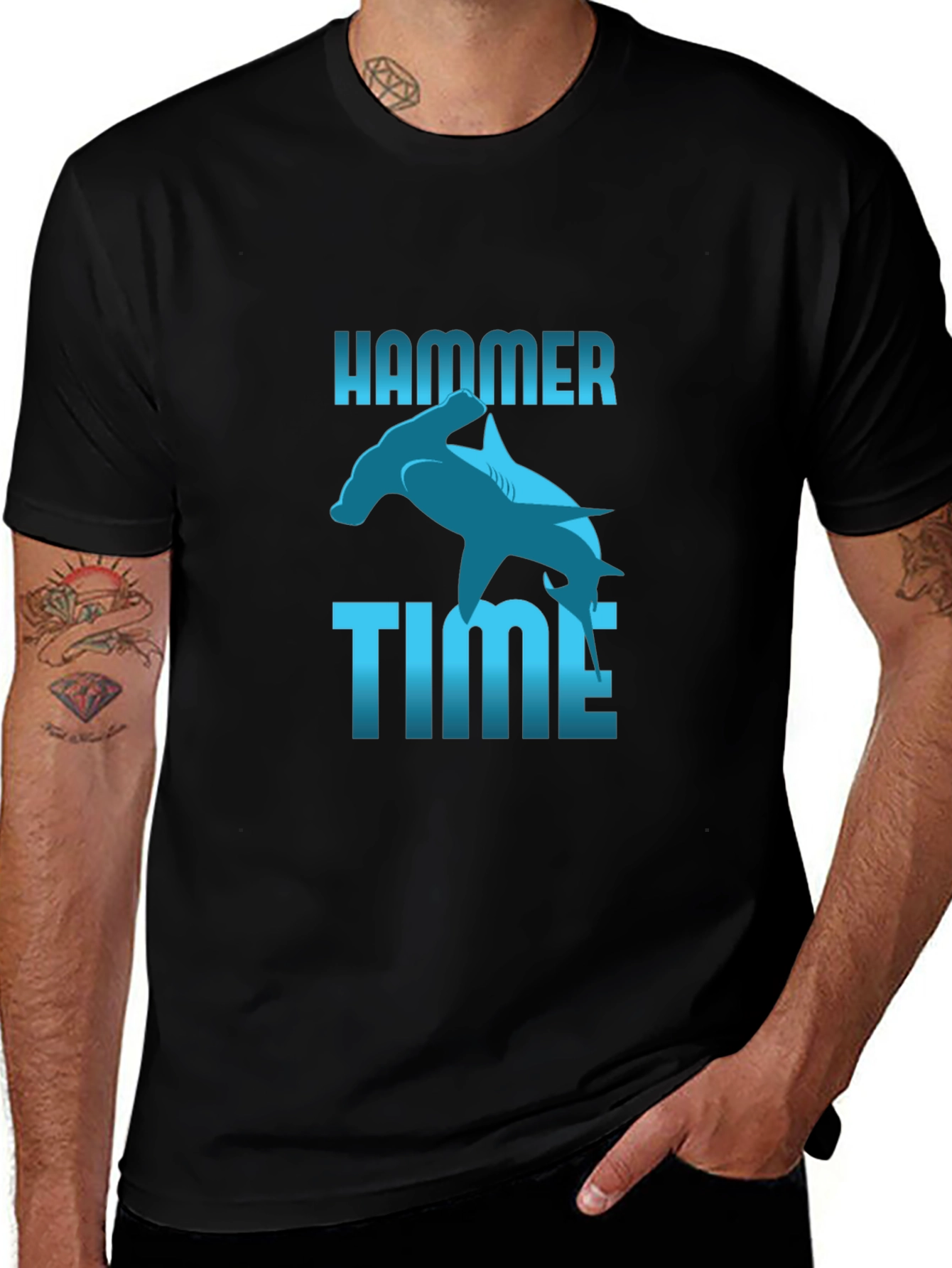 Variant 28 of Hammer Time T-Shirt - Shark Graphic Tee