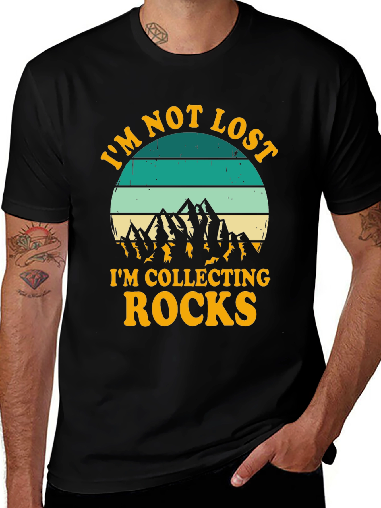 Variant 8 of I'm Not Lost, Collecting Rocks T-Shirt