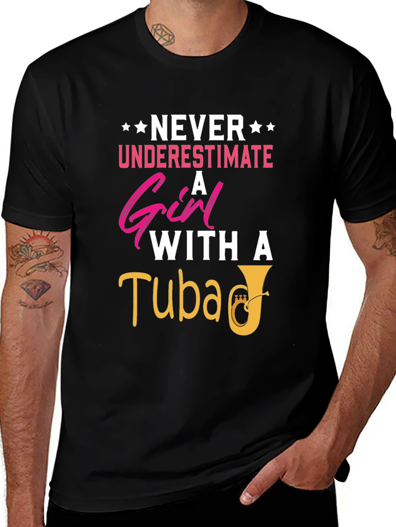Variant 10 of Never Underestimate Girl With Tuba T-Shirt