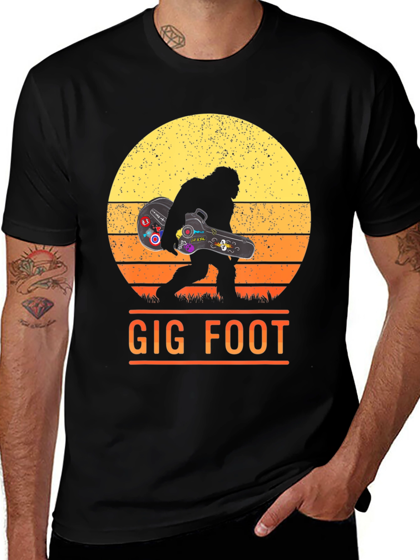 Variant 7 of Gig Foot Bigfoot Musician T-Shirt