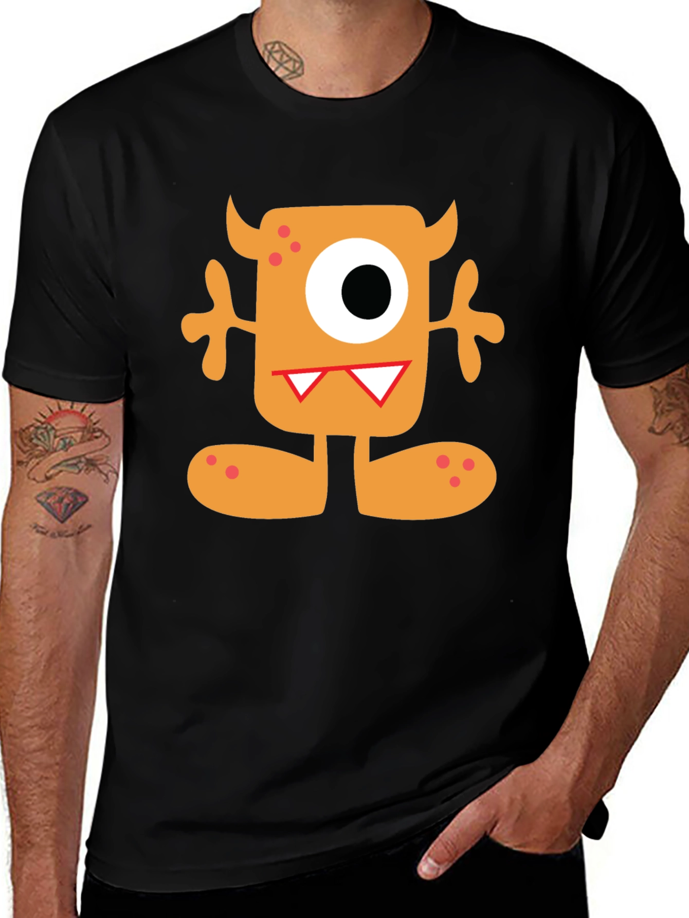Variant 8 of Monster Graphic Tee - Fun Cartoon Character Shirt