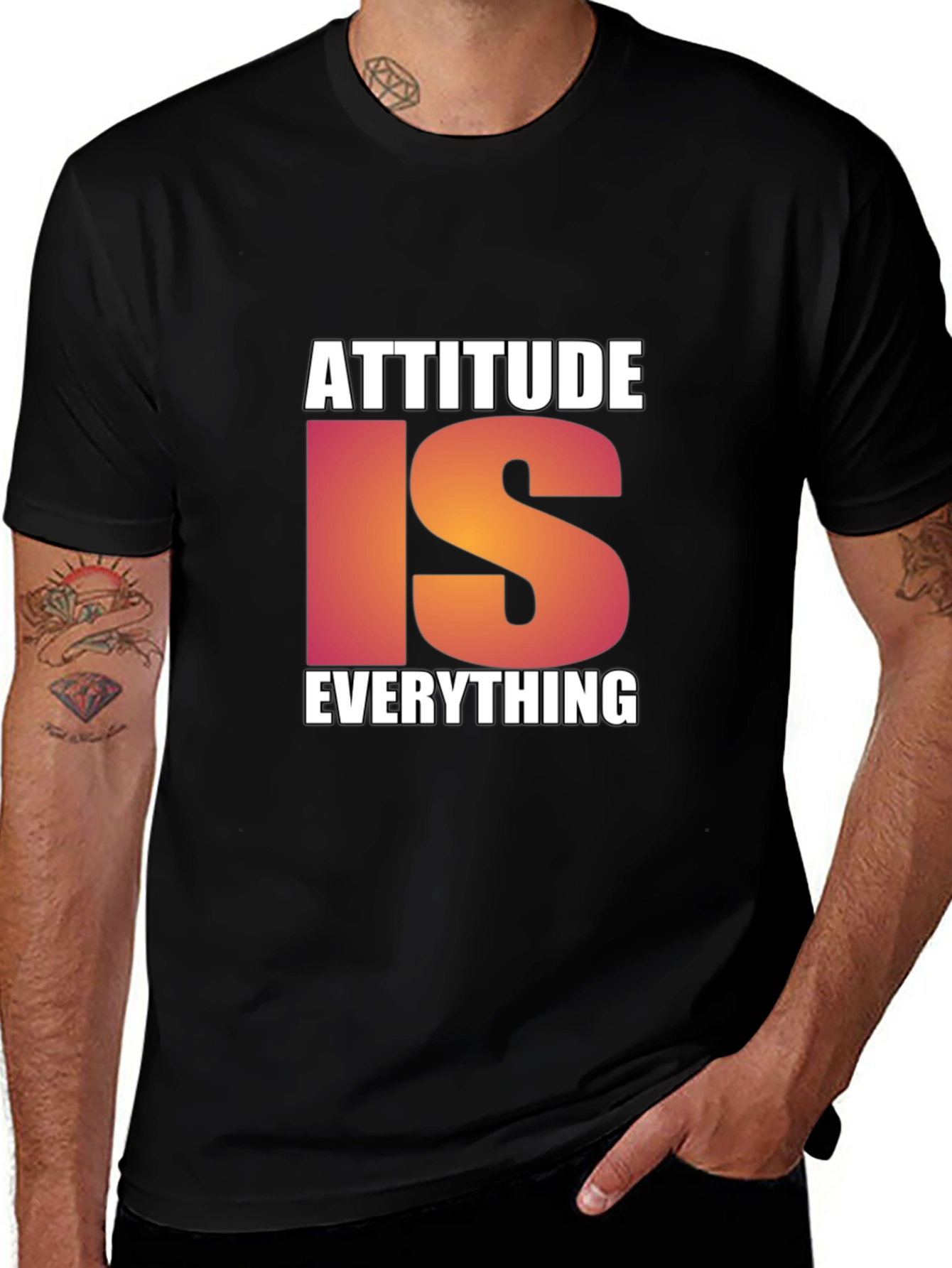 Variant 25 of Attitude Is Everything Black T-Shirt
