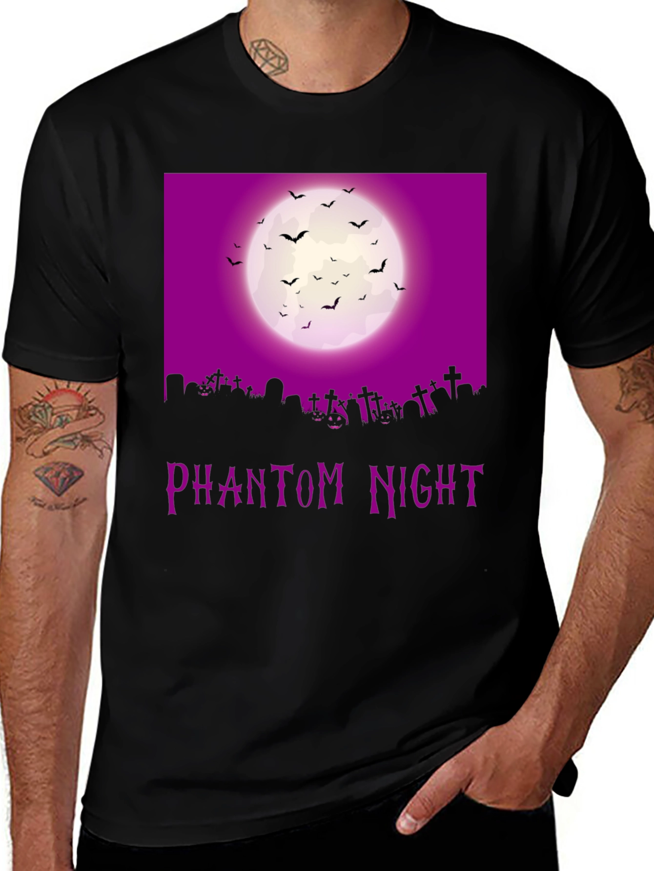 Phantom Night Halloween Graphic T-Shirt