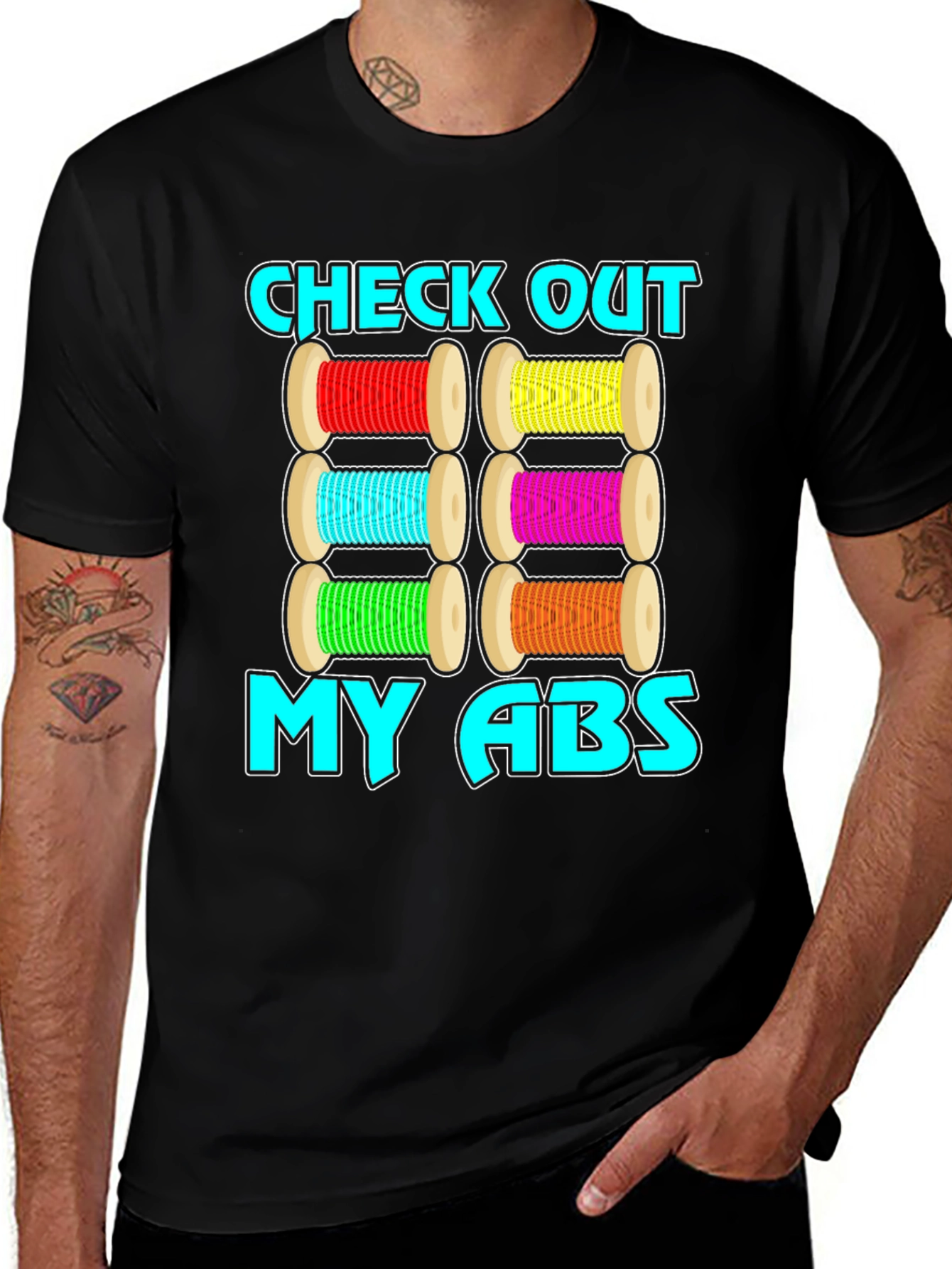 Variant 28 of Check Out My ABS Funny Sewing T-Shirt