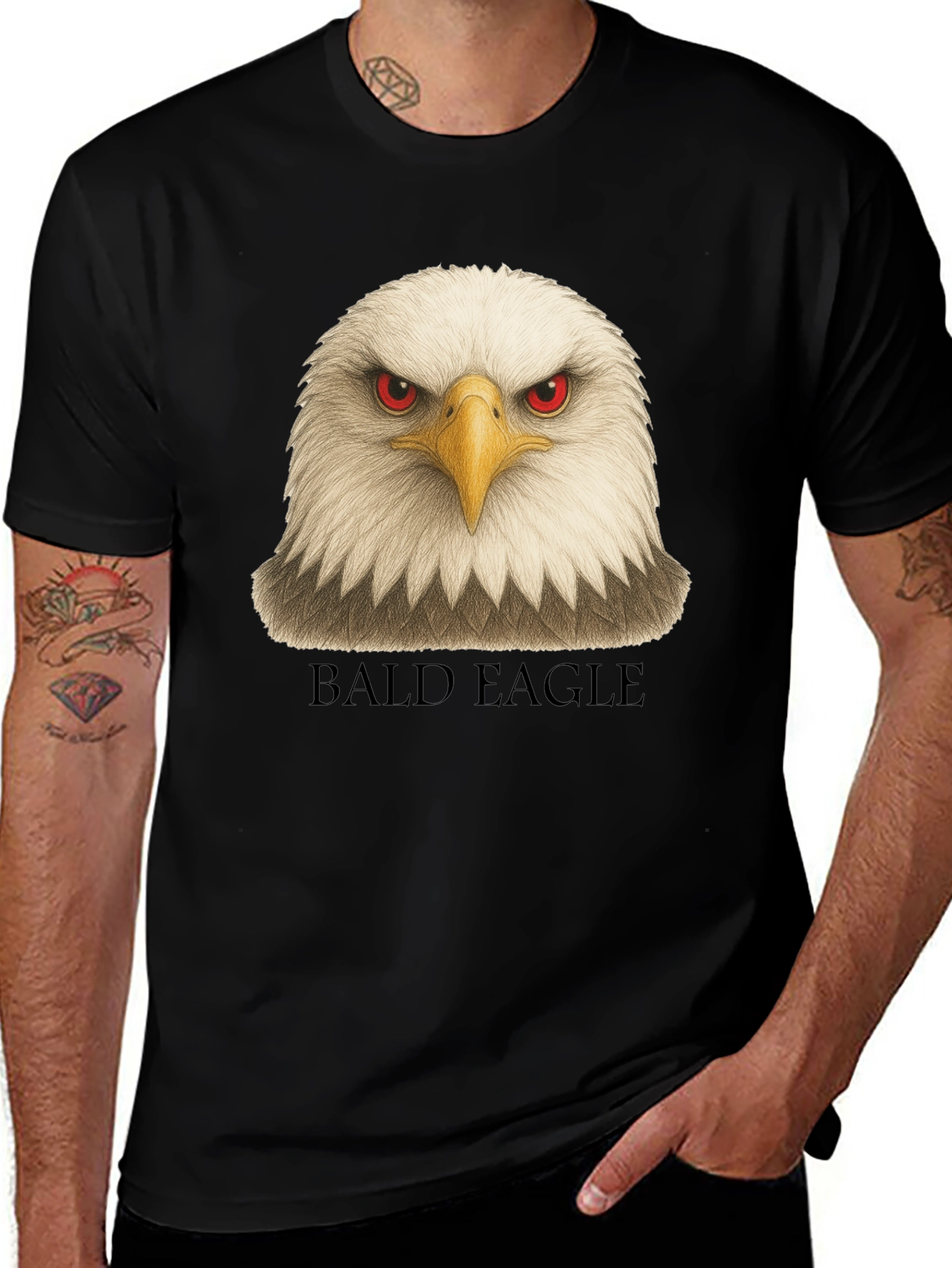 Bald Eagle Graphic Tee - Patriotic USA T-Shirt