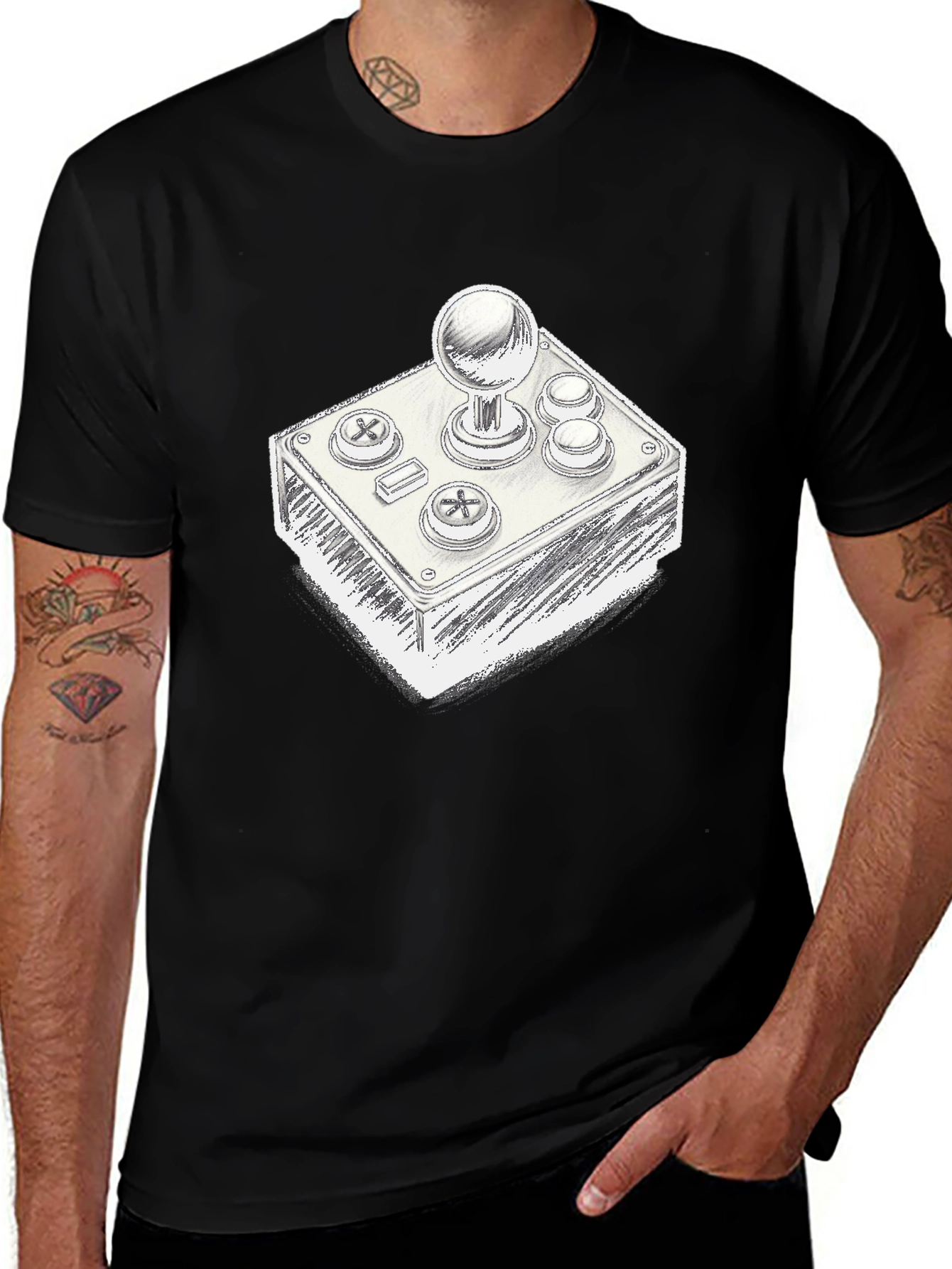 Retro Arcade Gamer Tee - Classic Joystick Design