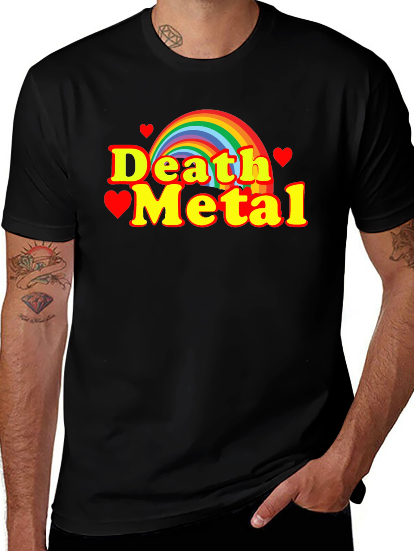 Variant 15 of Rainbow Death Metal Graphic Tee