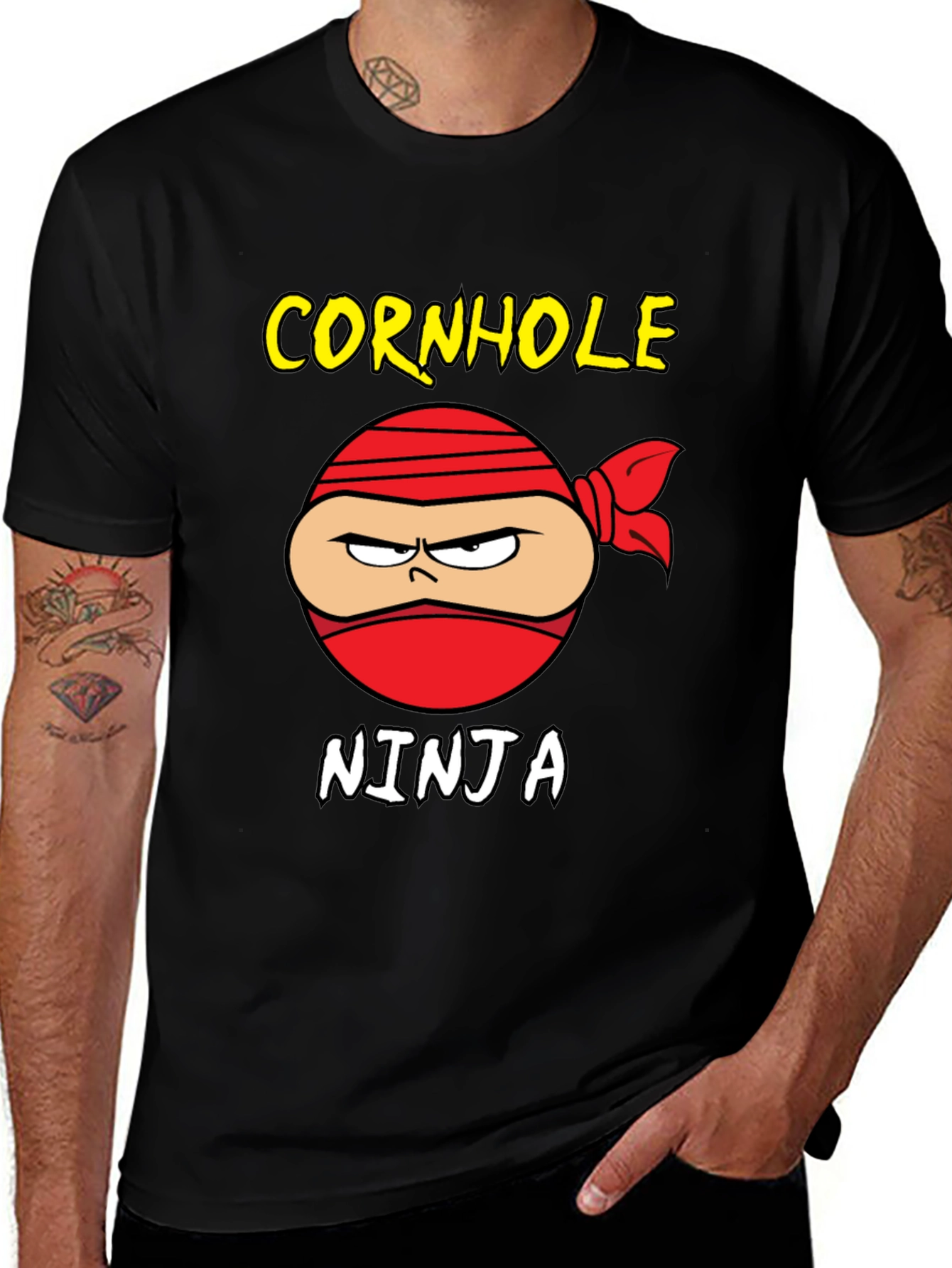 Variant 30 of Cornhole Ninja Graphic T-Shirt