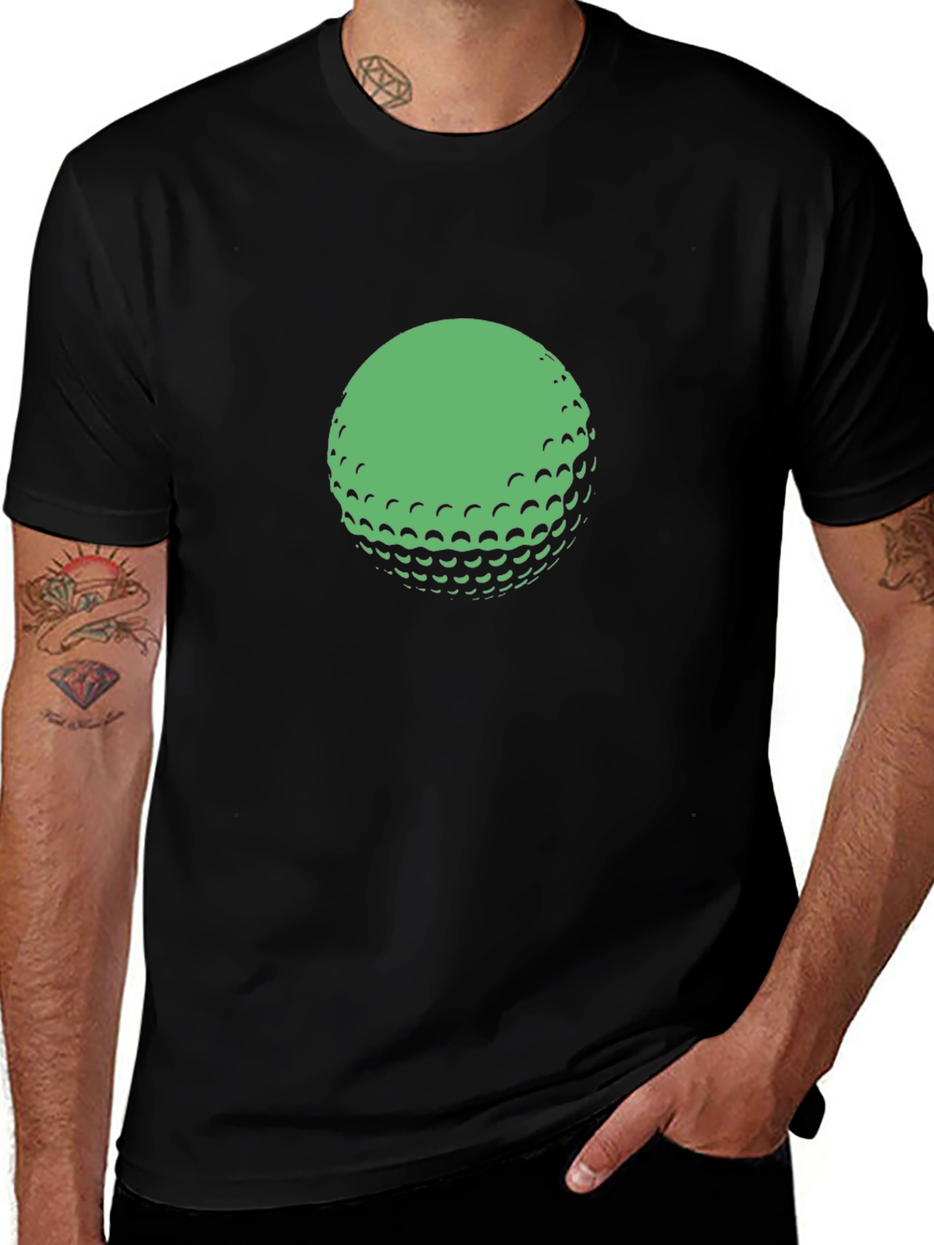 Variant 10 of Golf Ball Graphic Tee - Classic Black