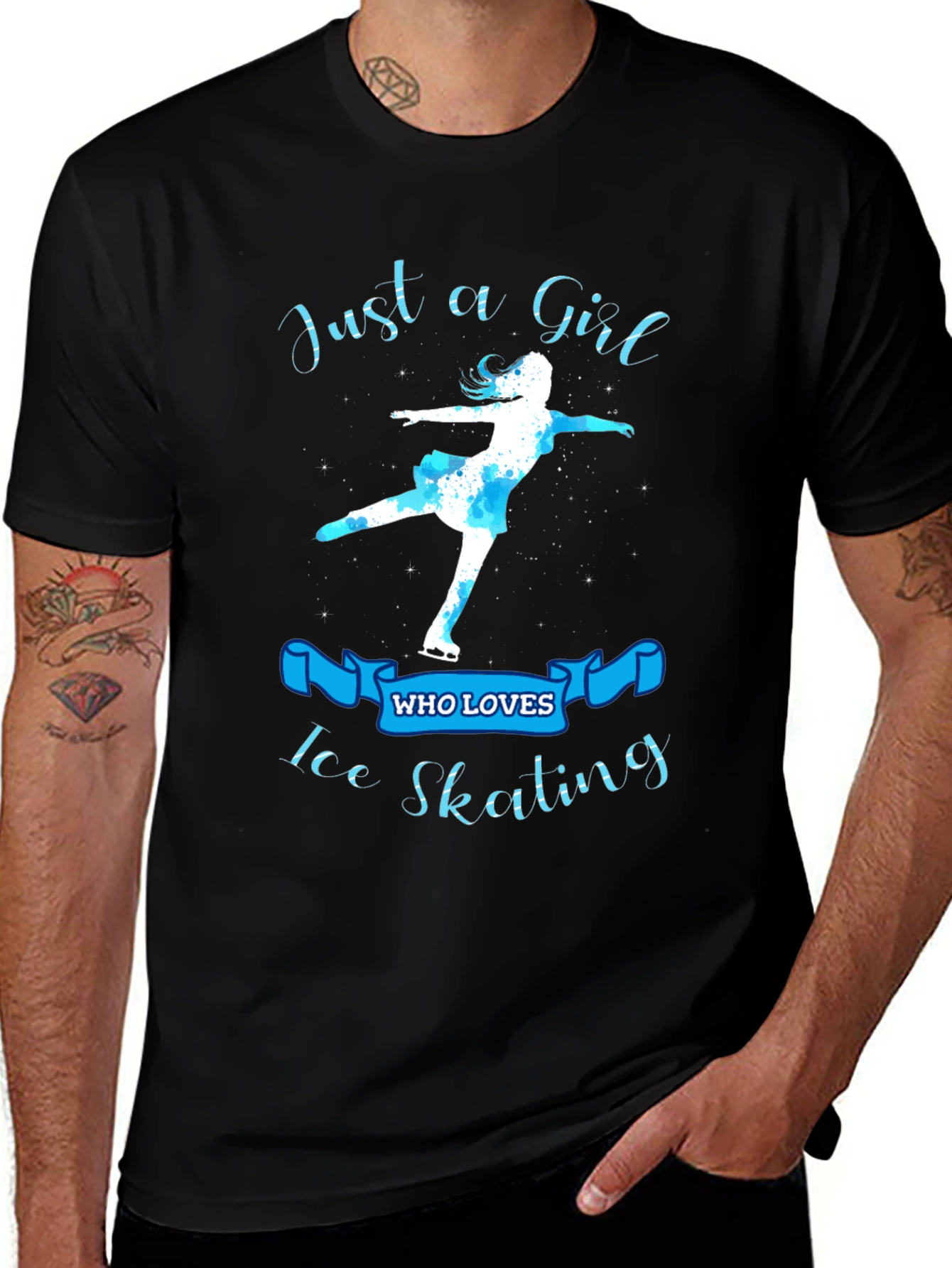 Variant 26 of Just a Girl Who Loves Ice Skating T-Shirt