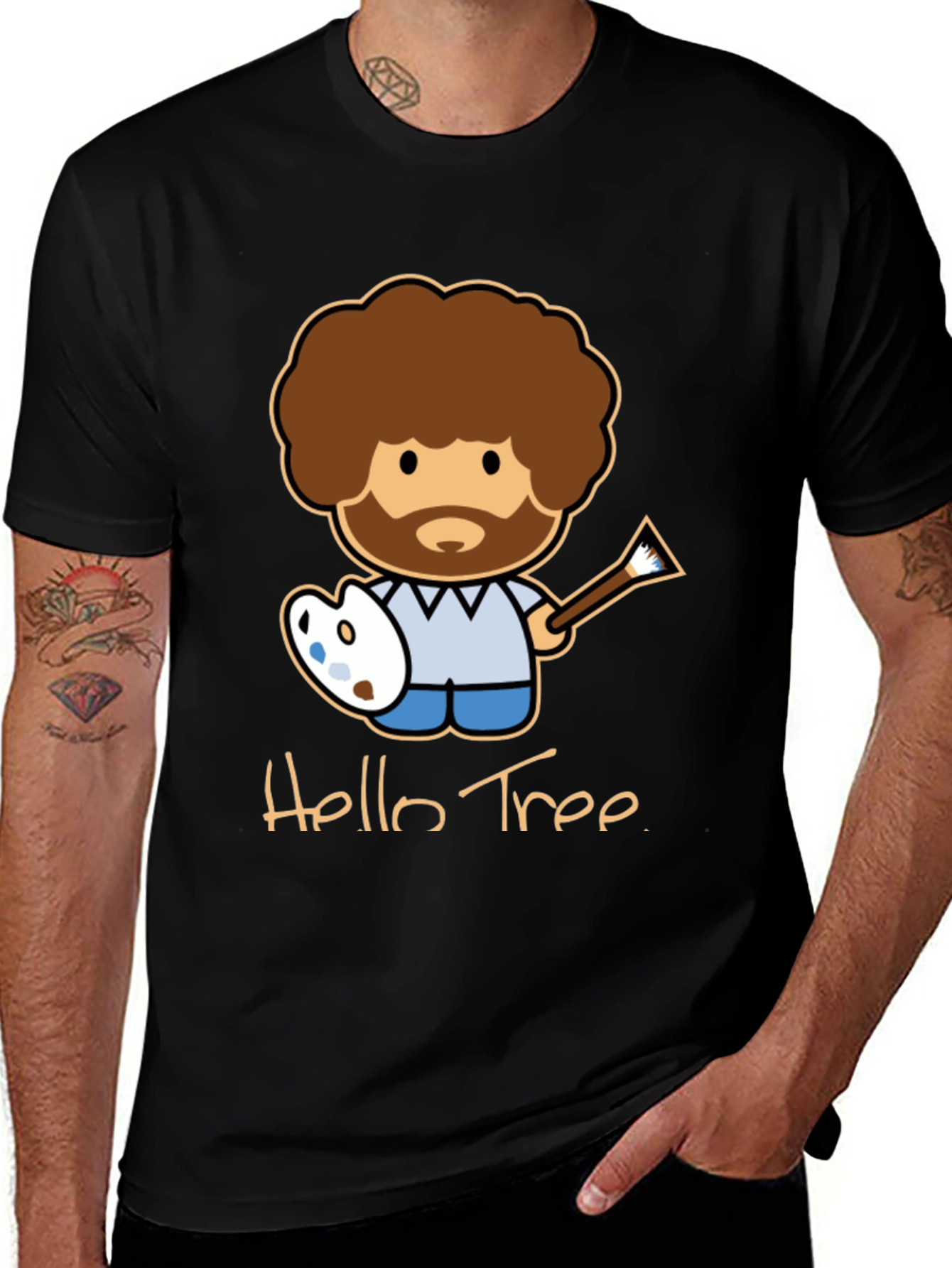 Bob Ross Hello Tree T-Shirt