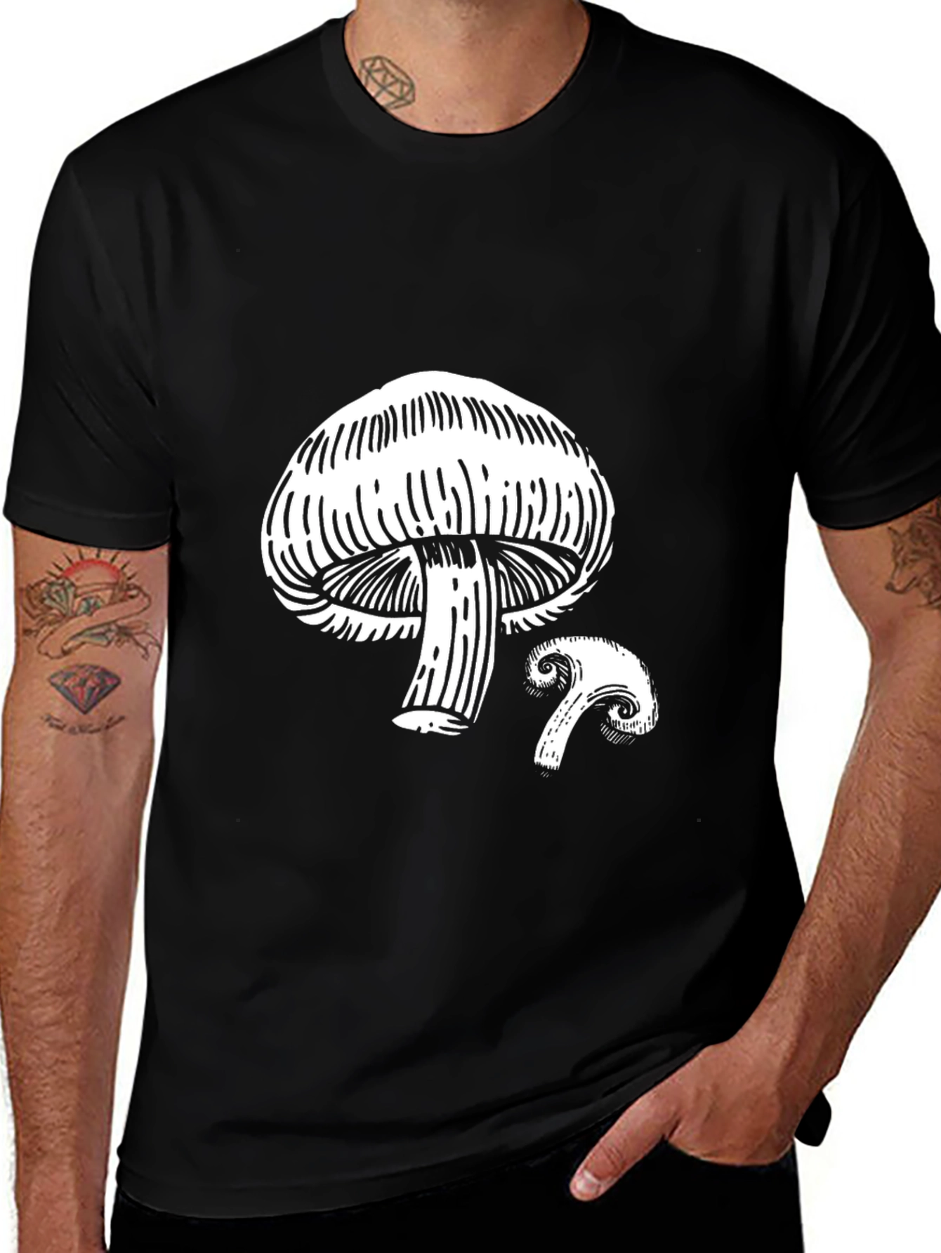 Variant 11 of Mushroom Graphic Tee - Unique Nature Design