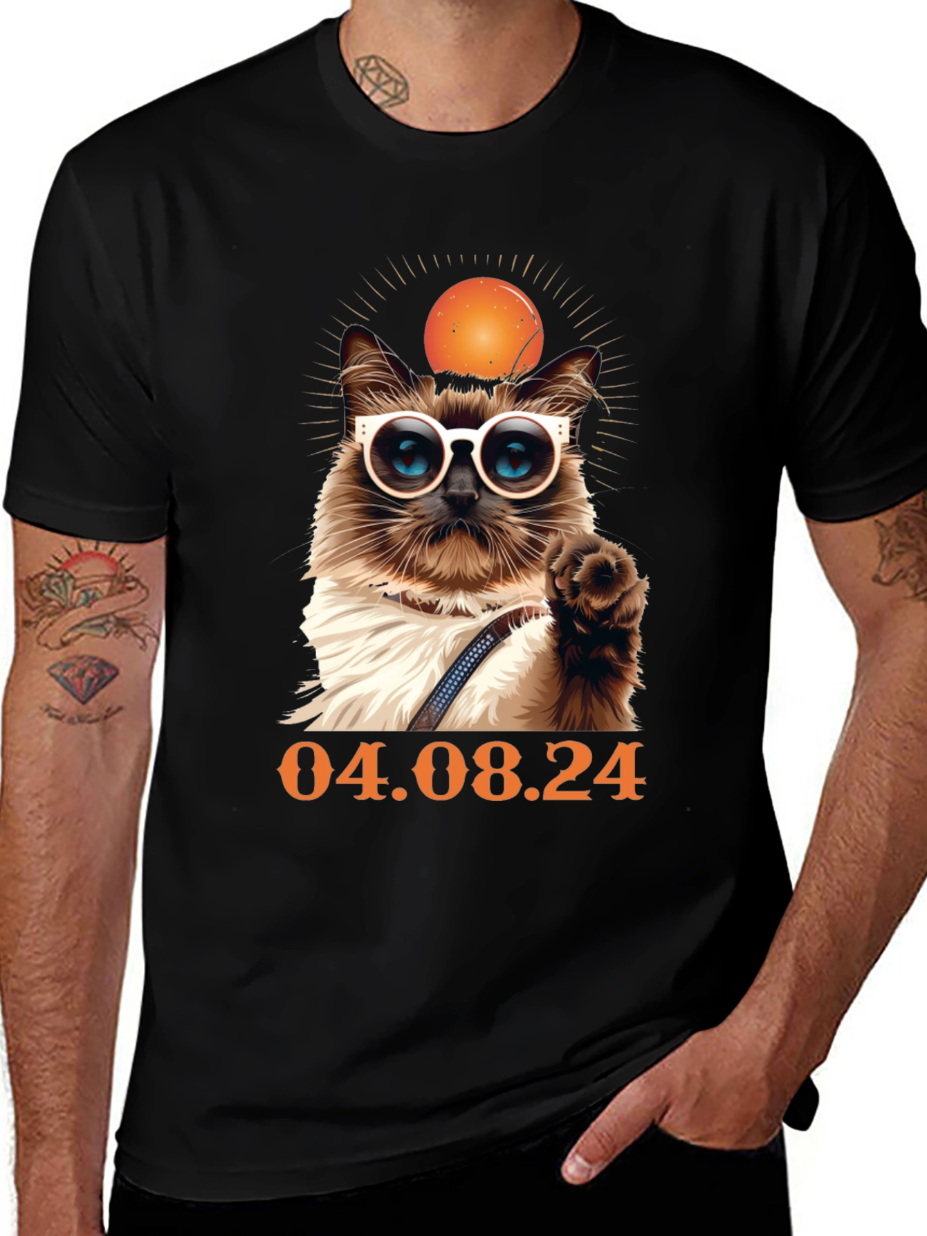 Variant 13 of Cool Cat in Sunglasses T-Shirt - April 8, 2024