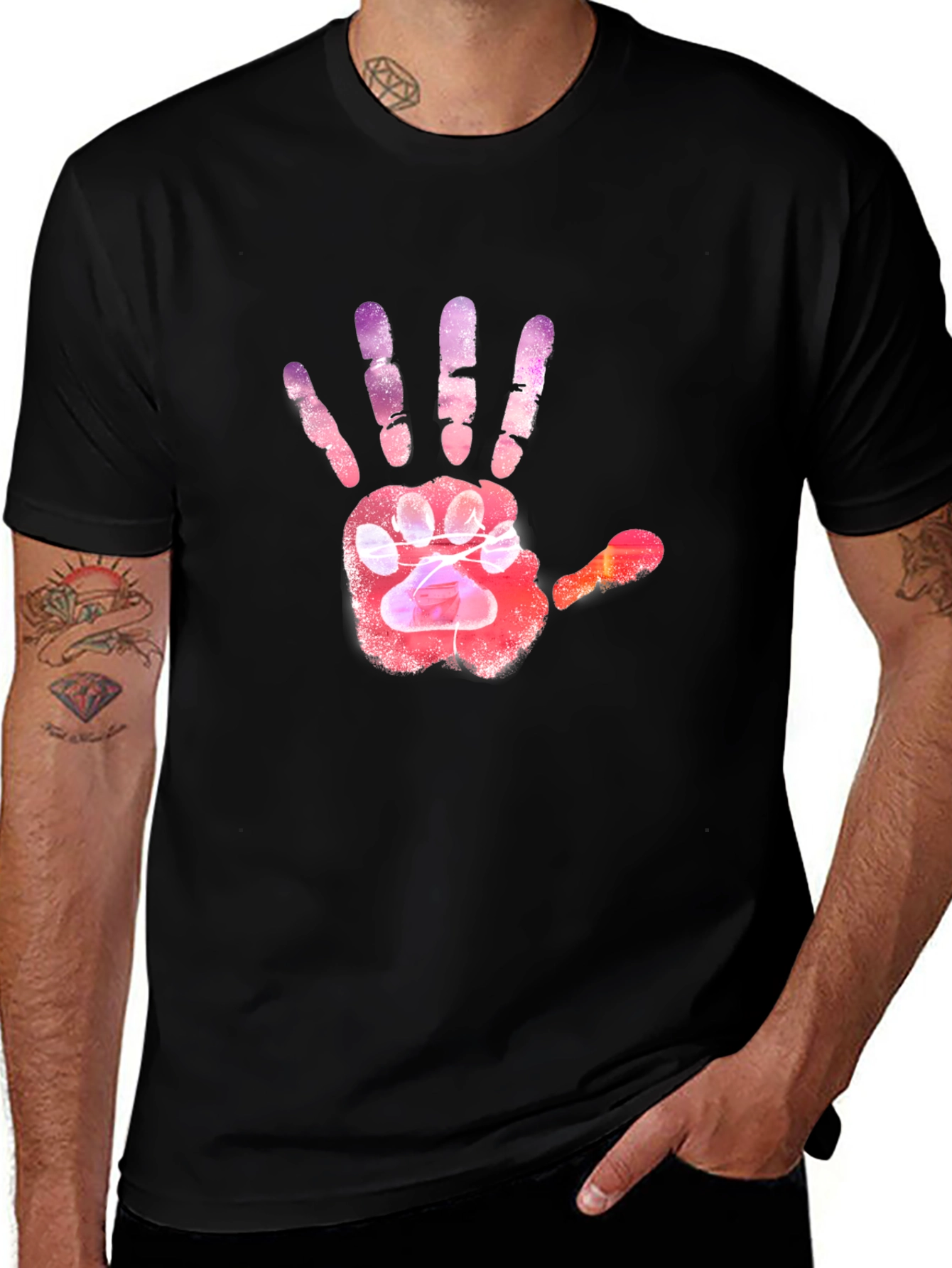 Paw Print Hand T-Shirt