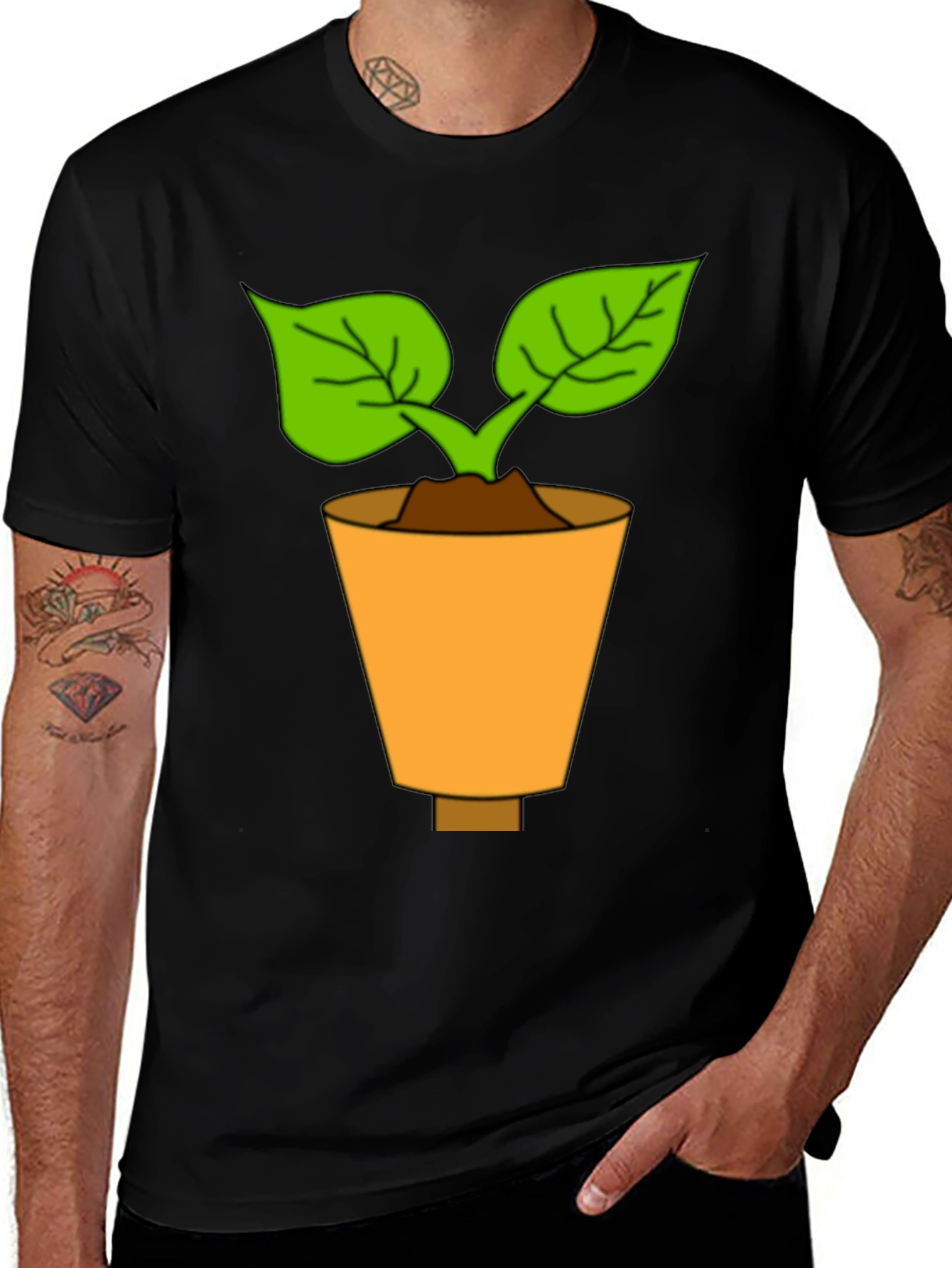 Variant 25 of Plant in Pot T-Shirt - Unique Design, Casual Wear