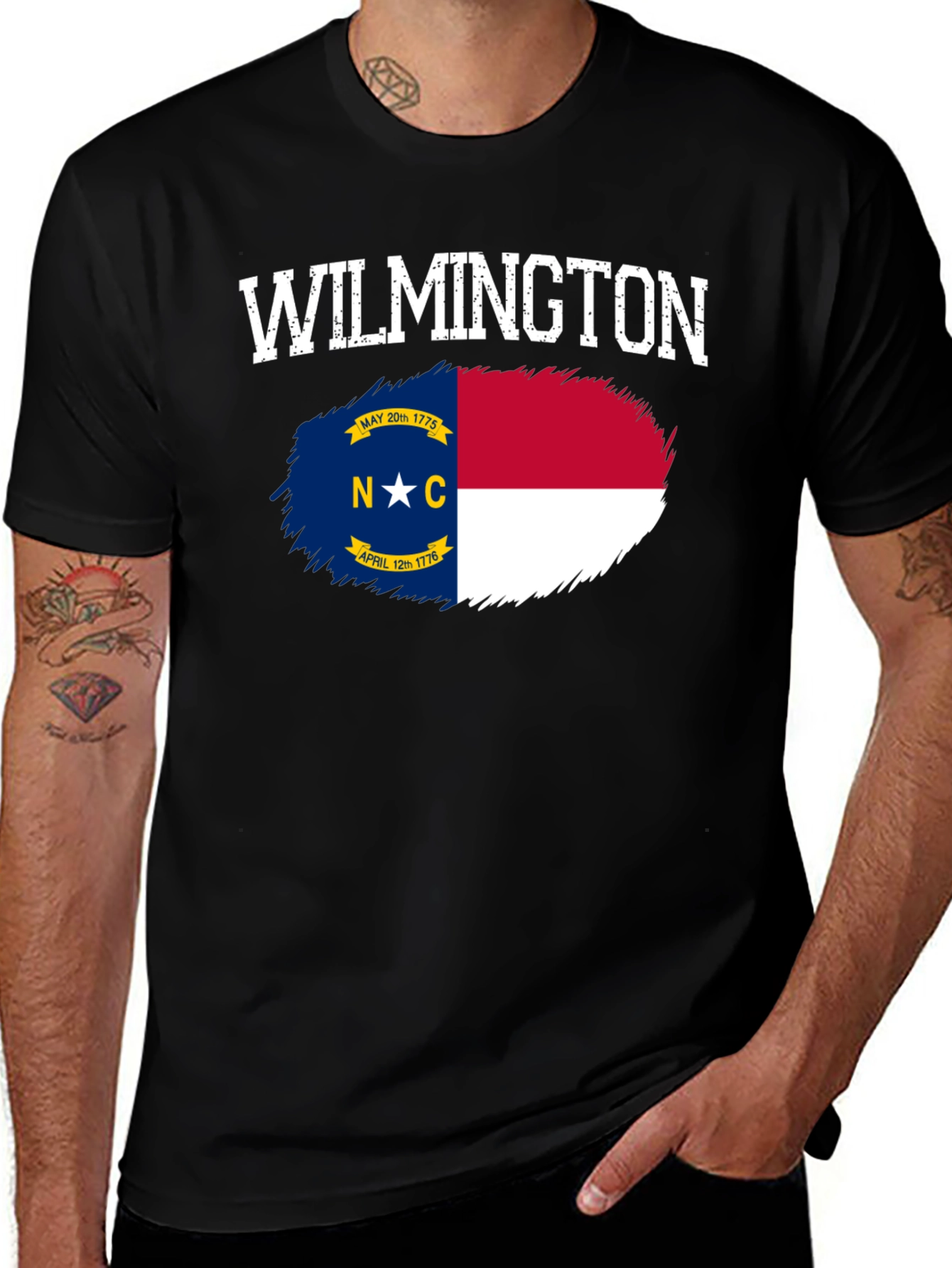 Wilmington North Carolina Flag Graphic T-Shirt