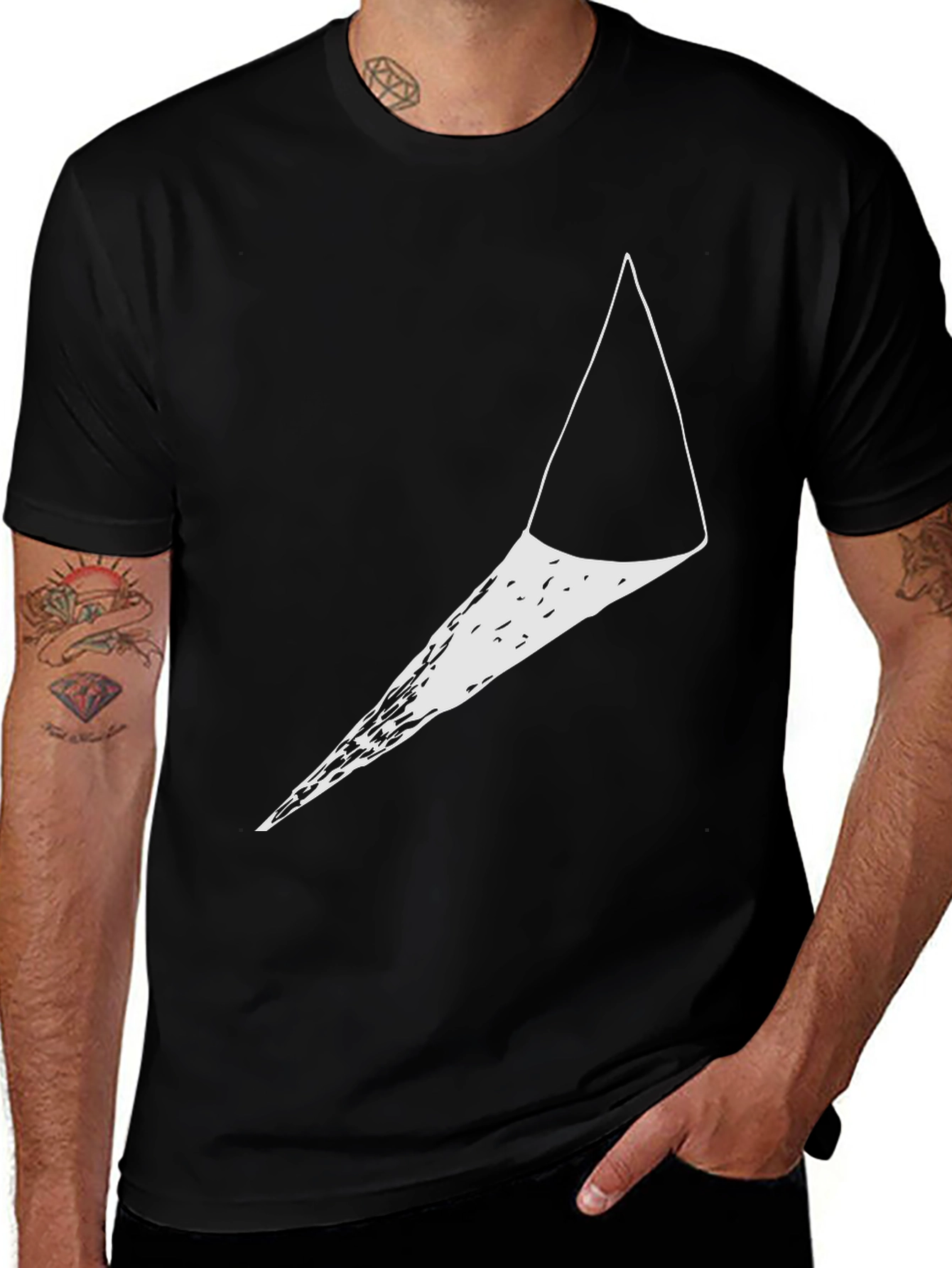Variant 6 of Modern Geometric Cone Graphic Tee