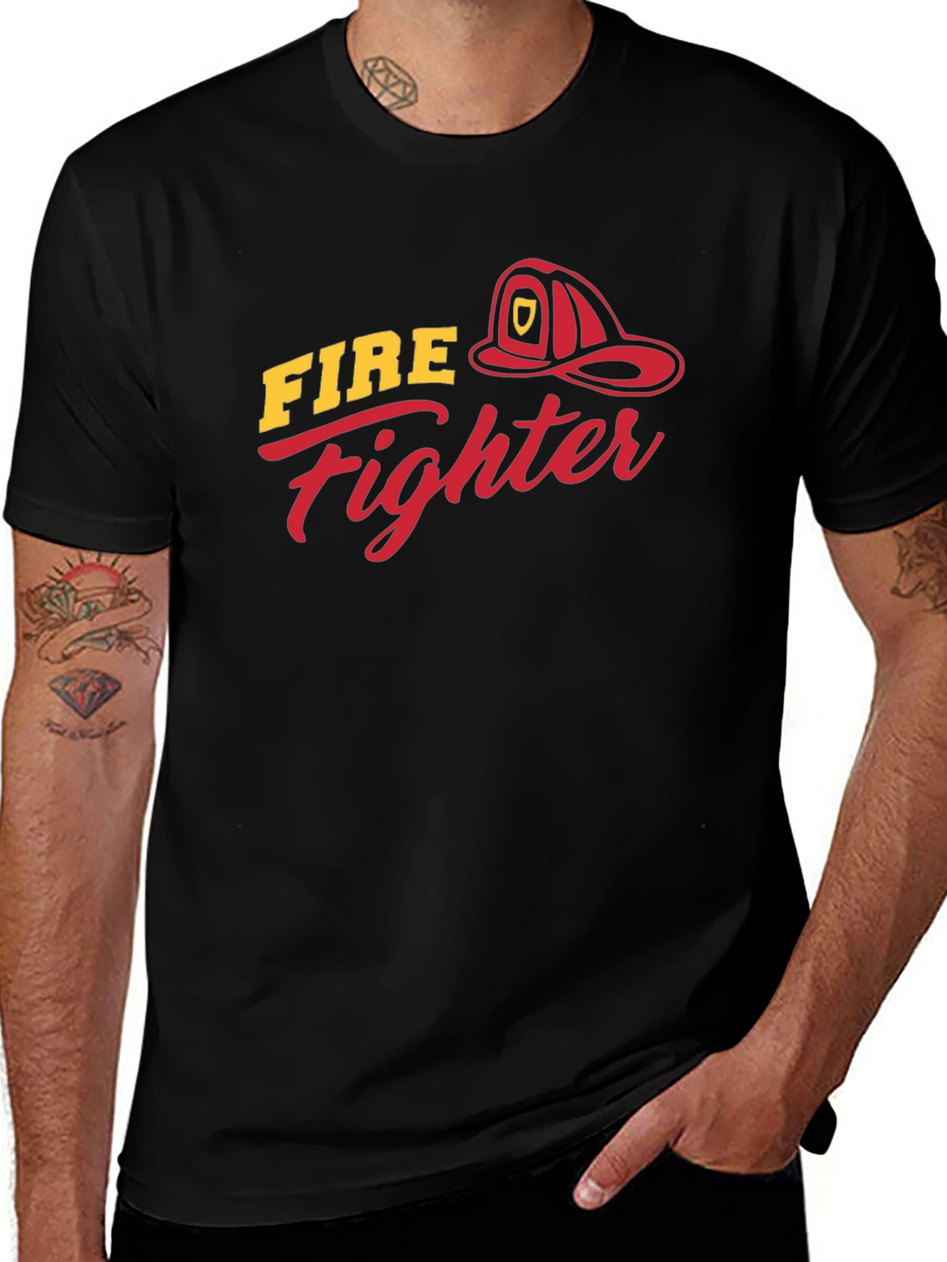 Variant 4 of Firefighter Graphic Tee - Stylish Hero Apparel