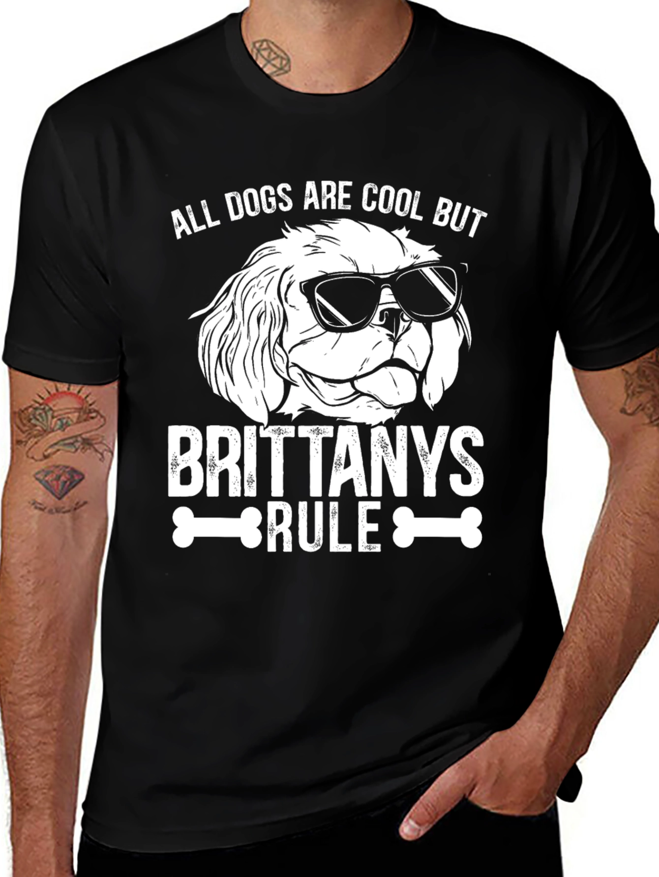 Cool Dogs Graphic T-Shirt - Brittany Spaniel Lovers