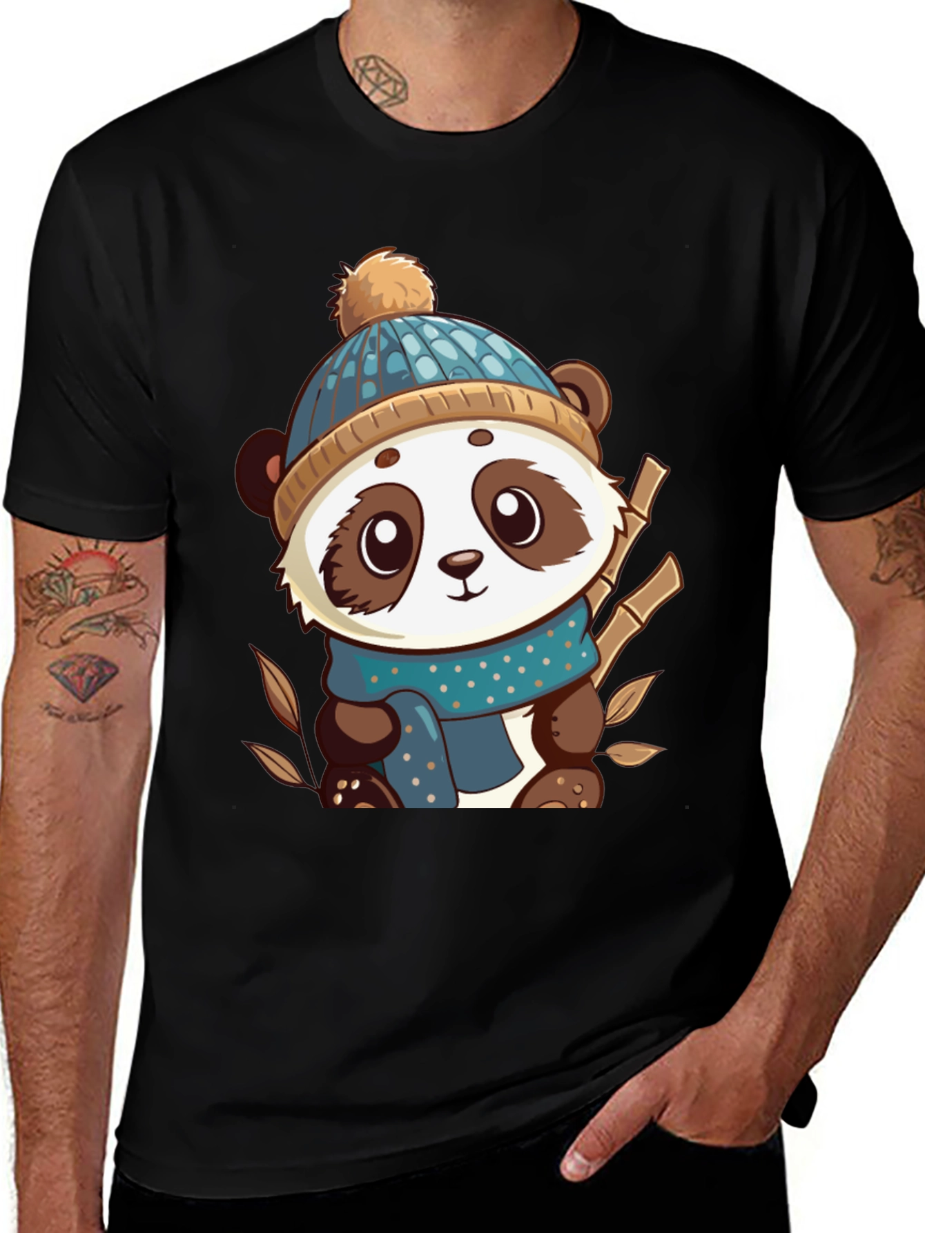 Cute Panda Bear Graphic Tee