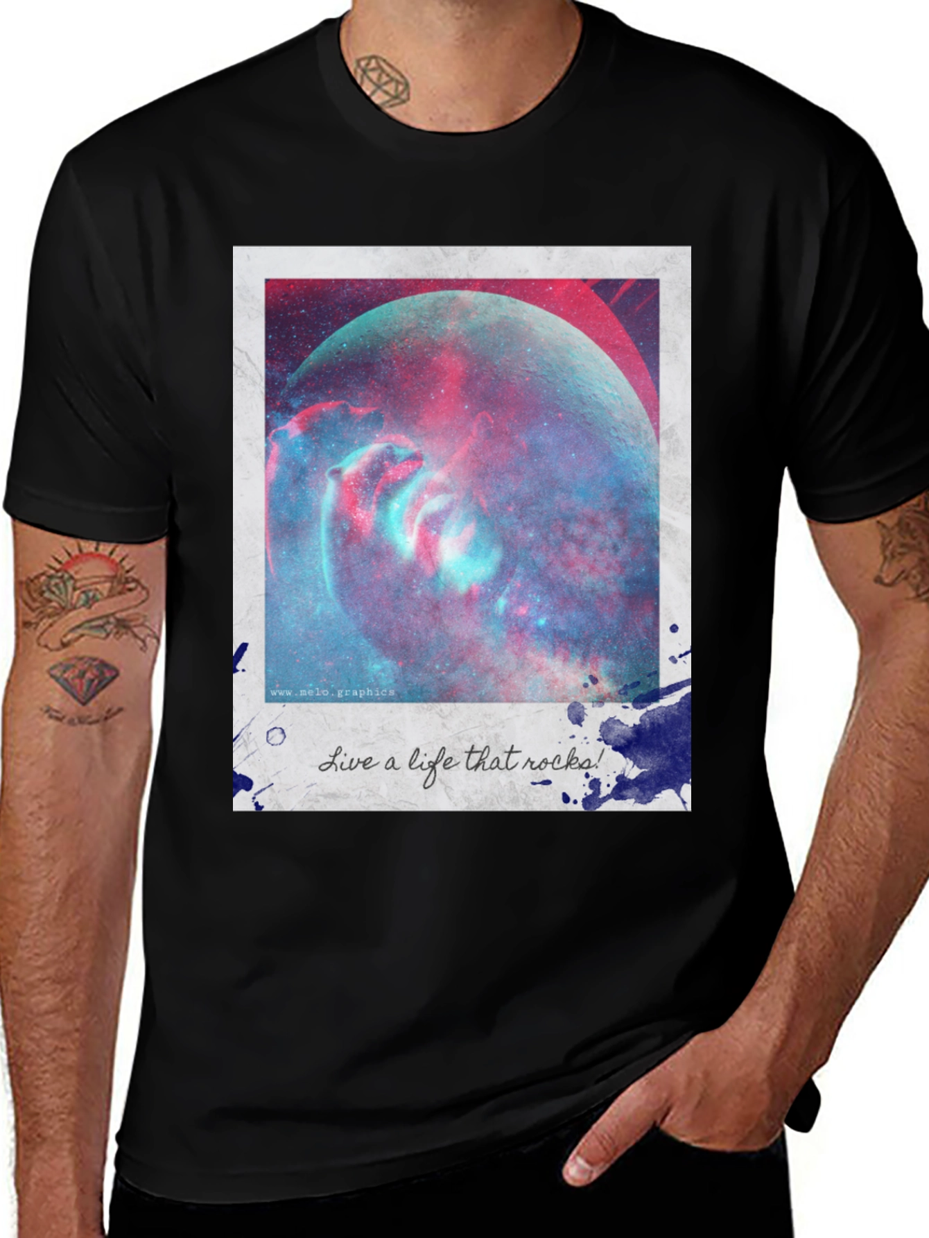 Variant 22 of Cosmic Polar Bear Graphic Tee
