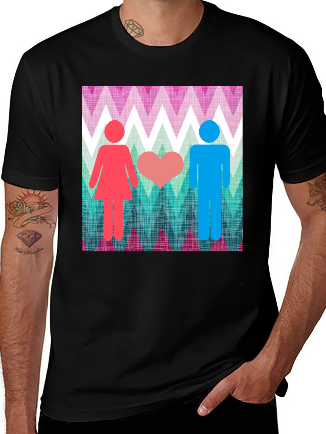 Variant 7 of Unisex Couple Love Tee
