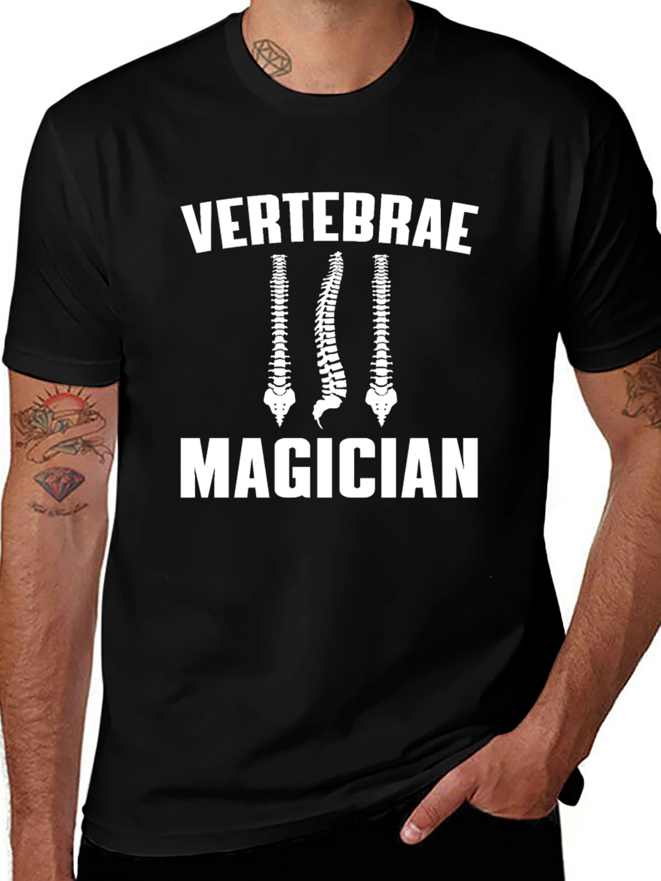 Variant 23 of Vertebrae Magician Black T-Shirt