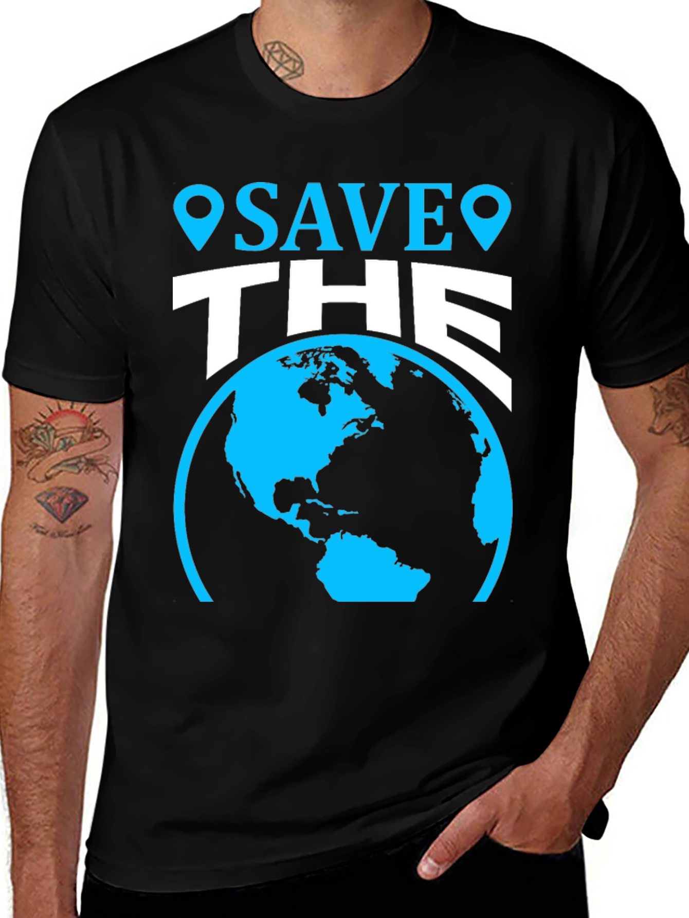 Variant 27 of Save the Earth Graphic Tee - Environmentally Friendly