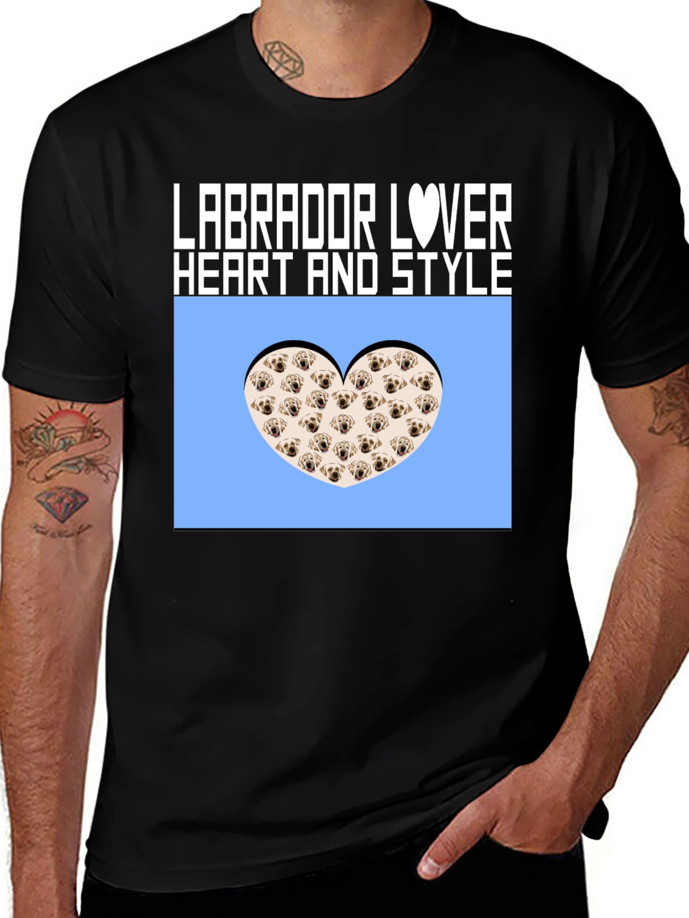 Variant 13 of Labrador Lover Heart Style Graphic Tee
