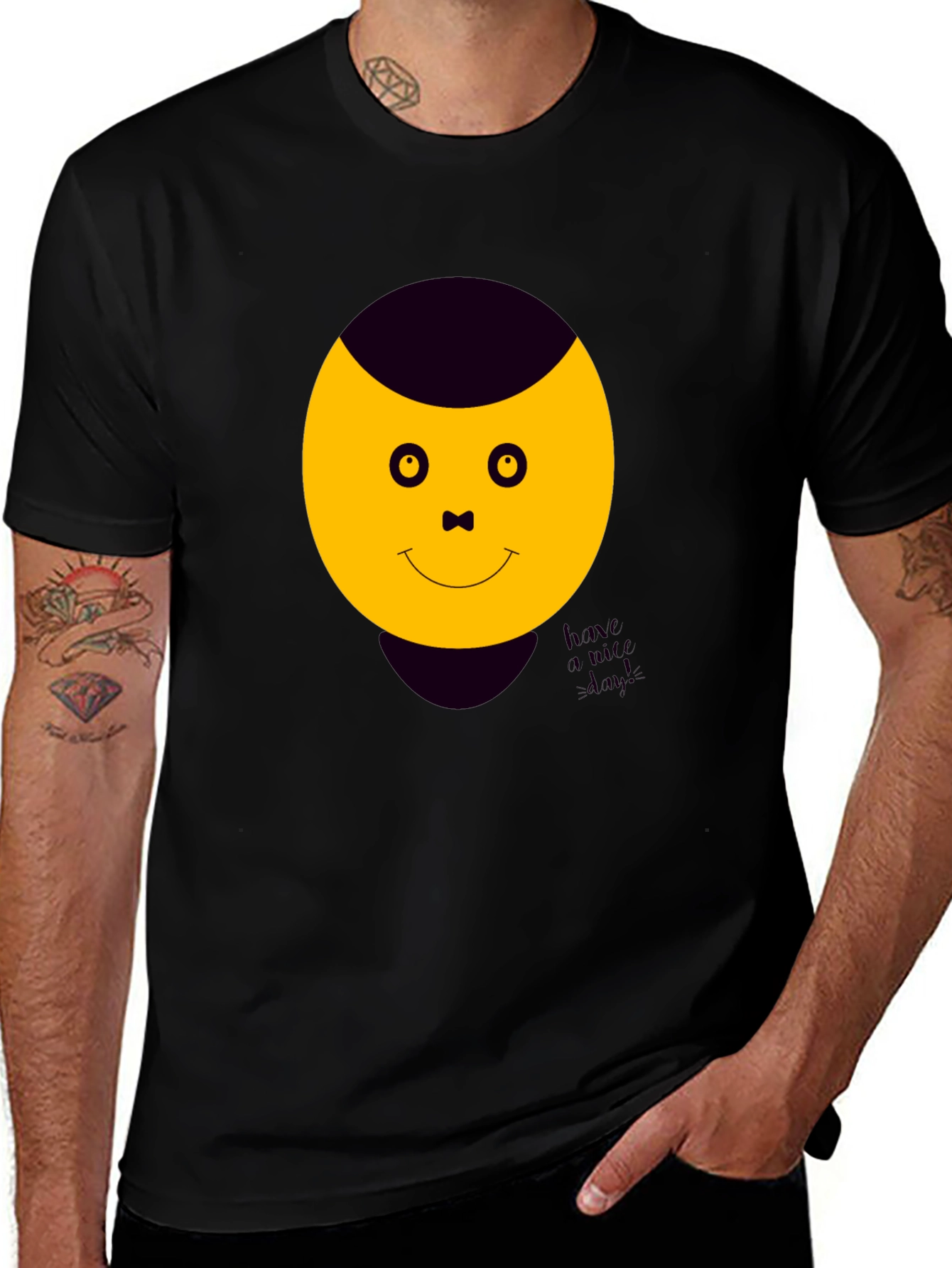 Variant 20 of Funny Graphic T-Shirt - Have a Nice Day Smiley Face
