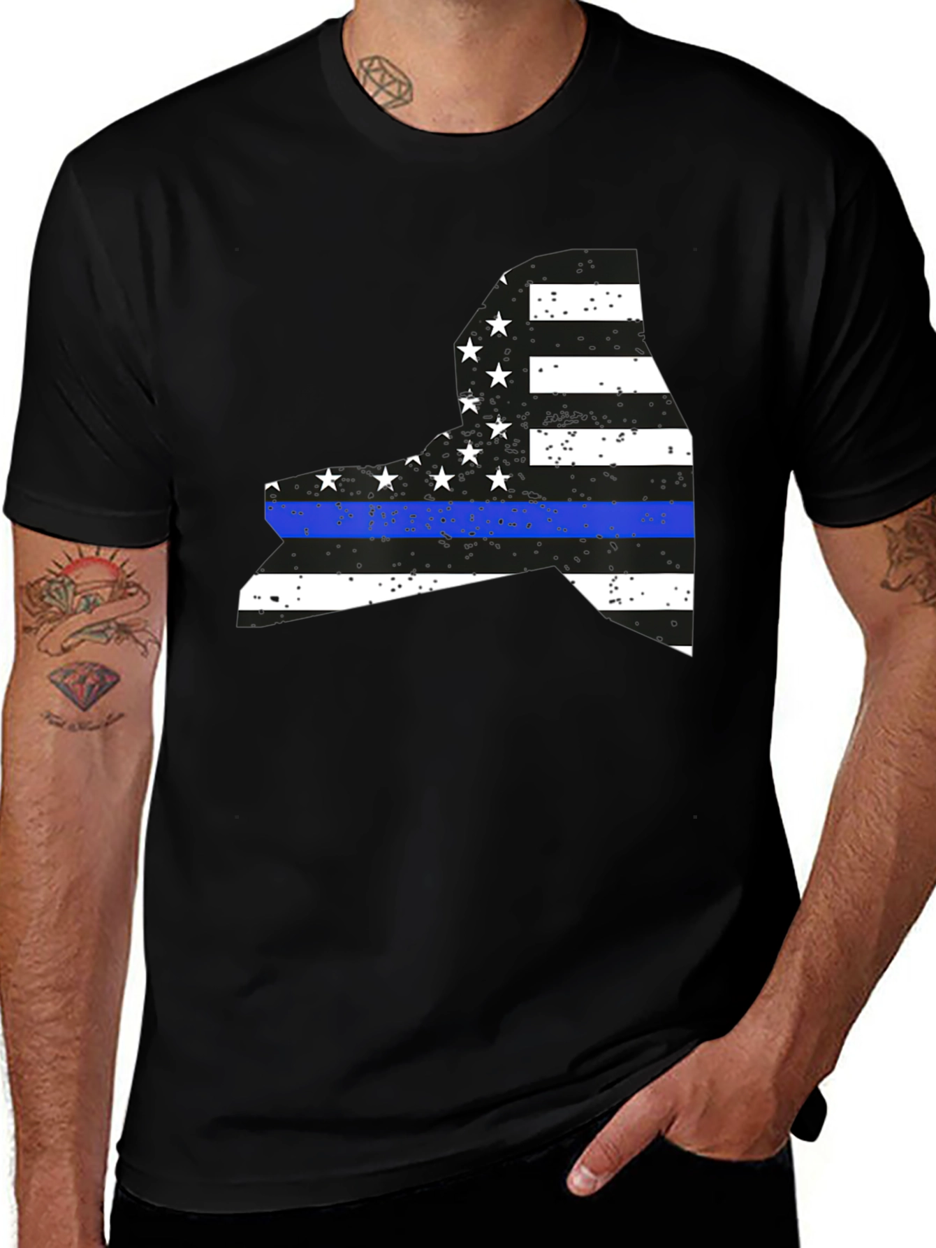 New York Thin Blue Line State T-Shirt