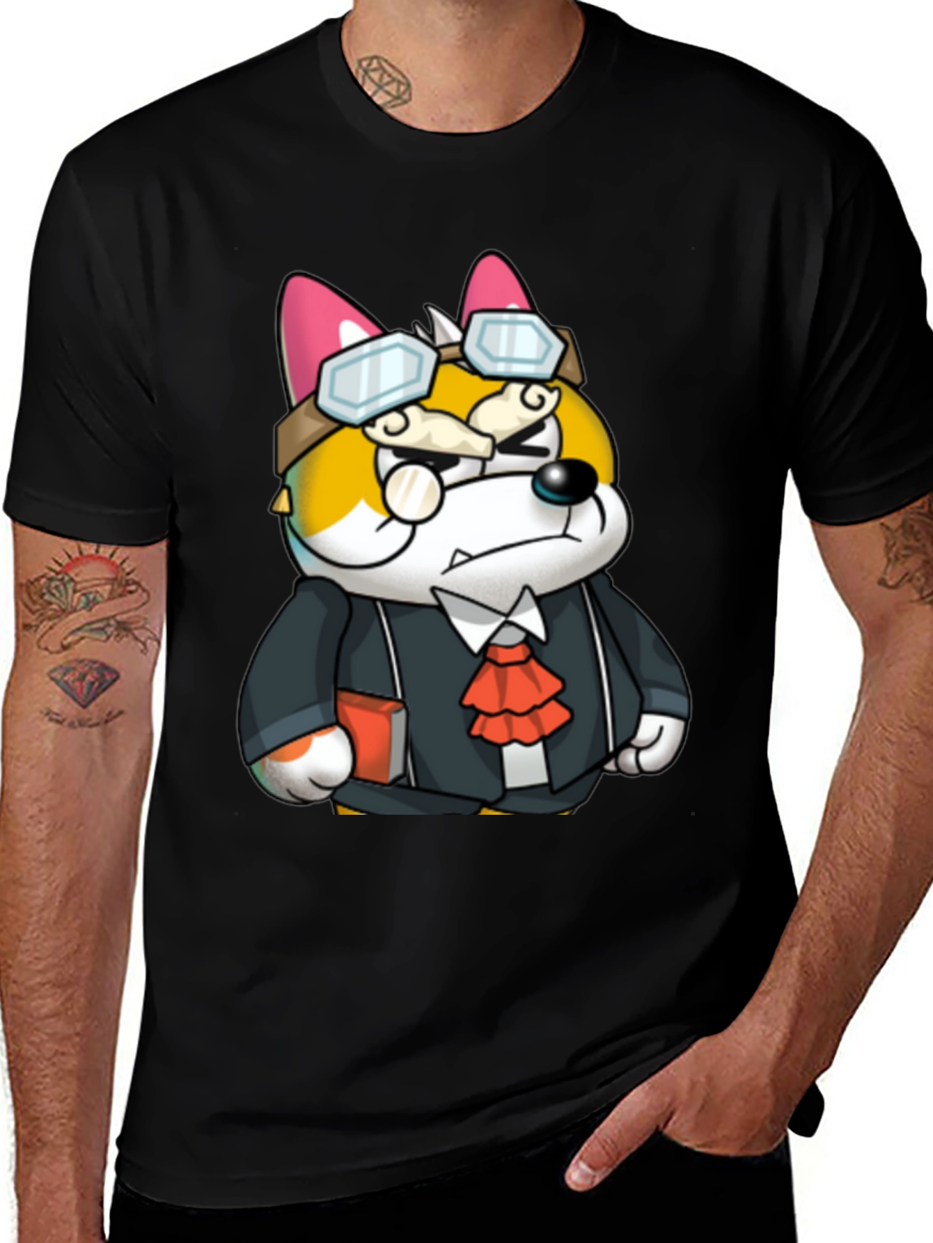 Variant 6 of Dog Professor Graphic Tee - Smart & Stylish