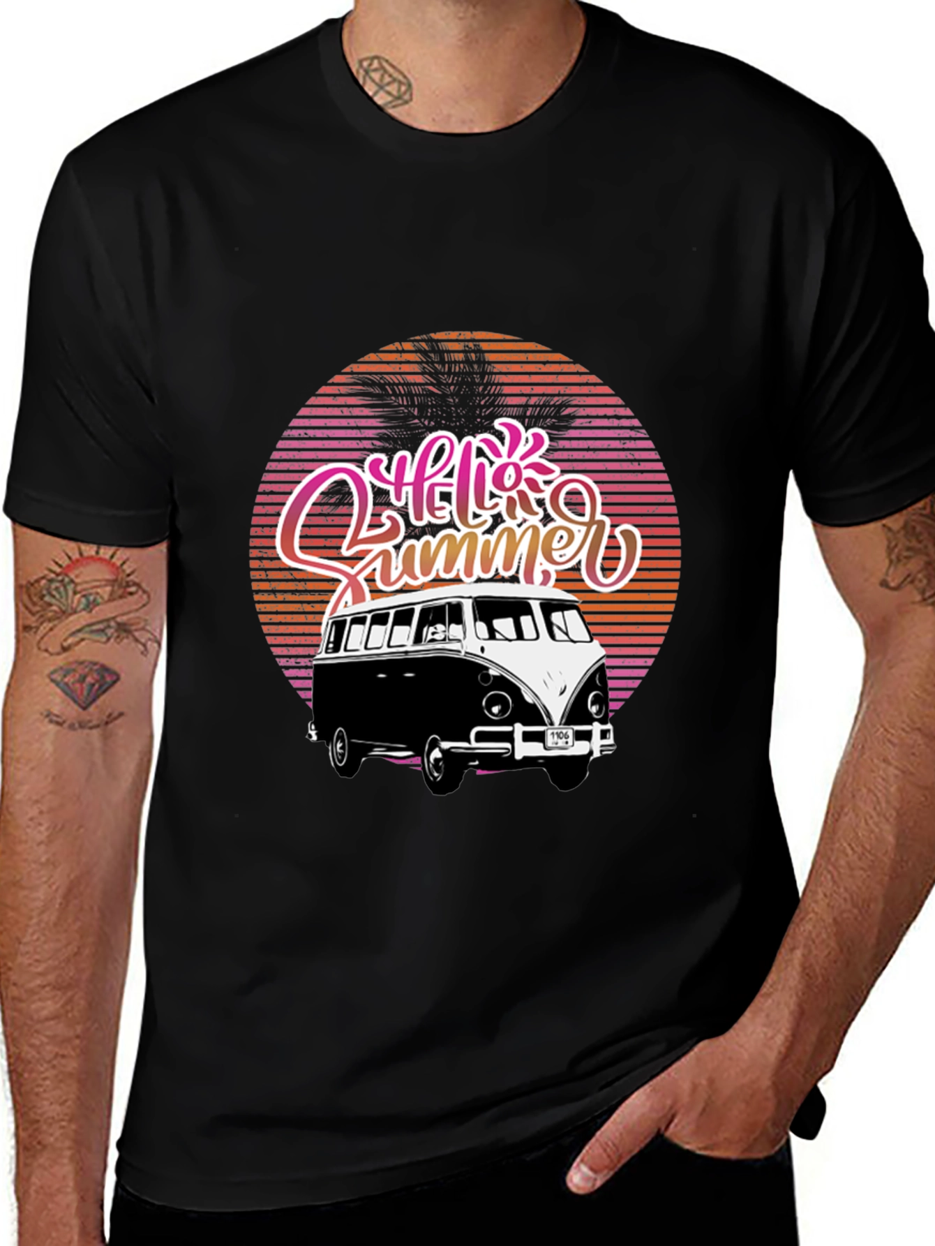 Variant 27 of Hello Summer Retro Van Graphic Tee