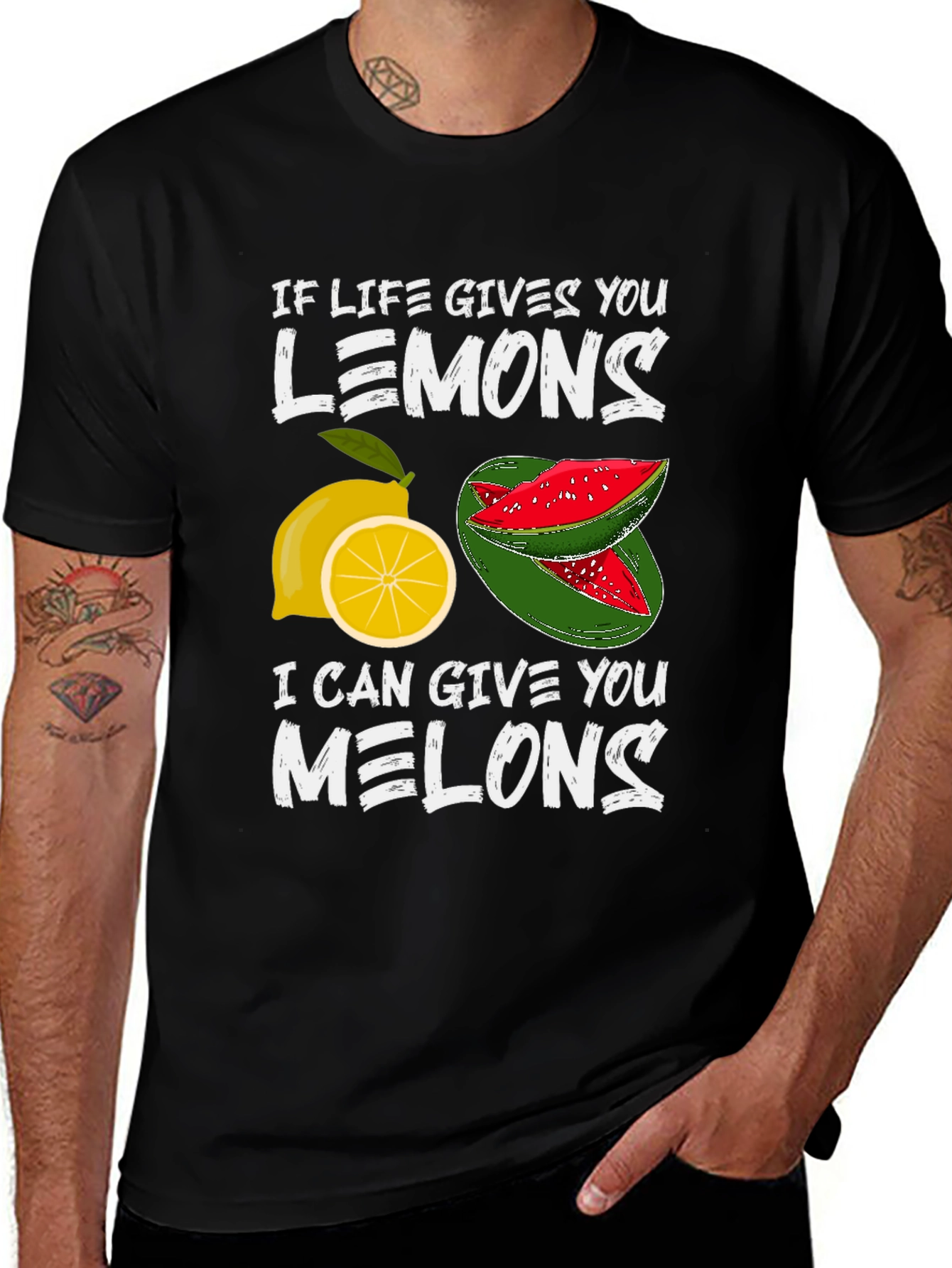 Variant 25 of If Life Gives You Lemons I Can Give You Melons T-Shirt