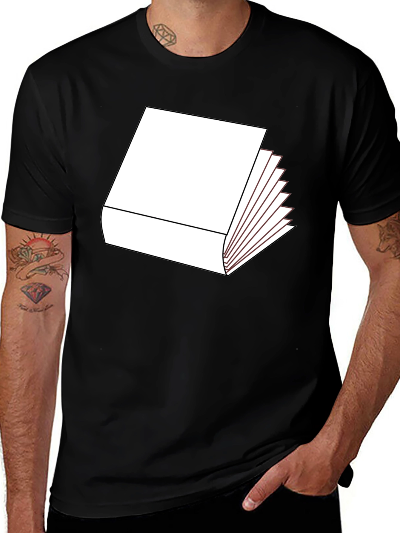 Variant 26 of Bookworm Black T-Shirt