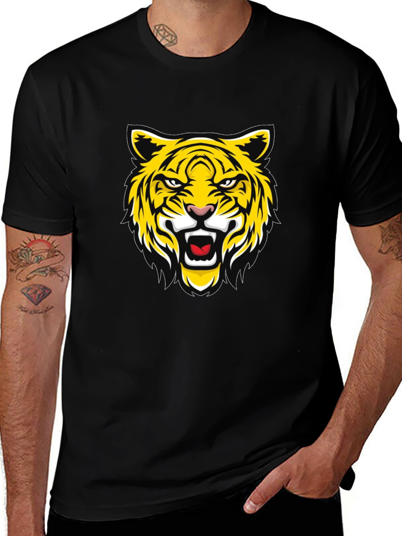 Variant 8 of Black Tiger Graphic Tee