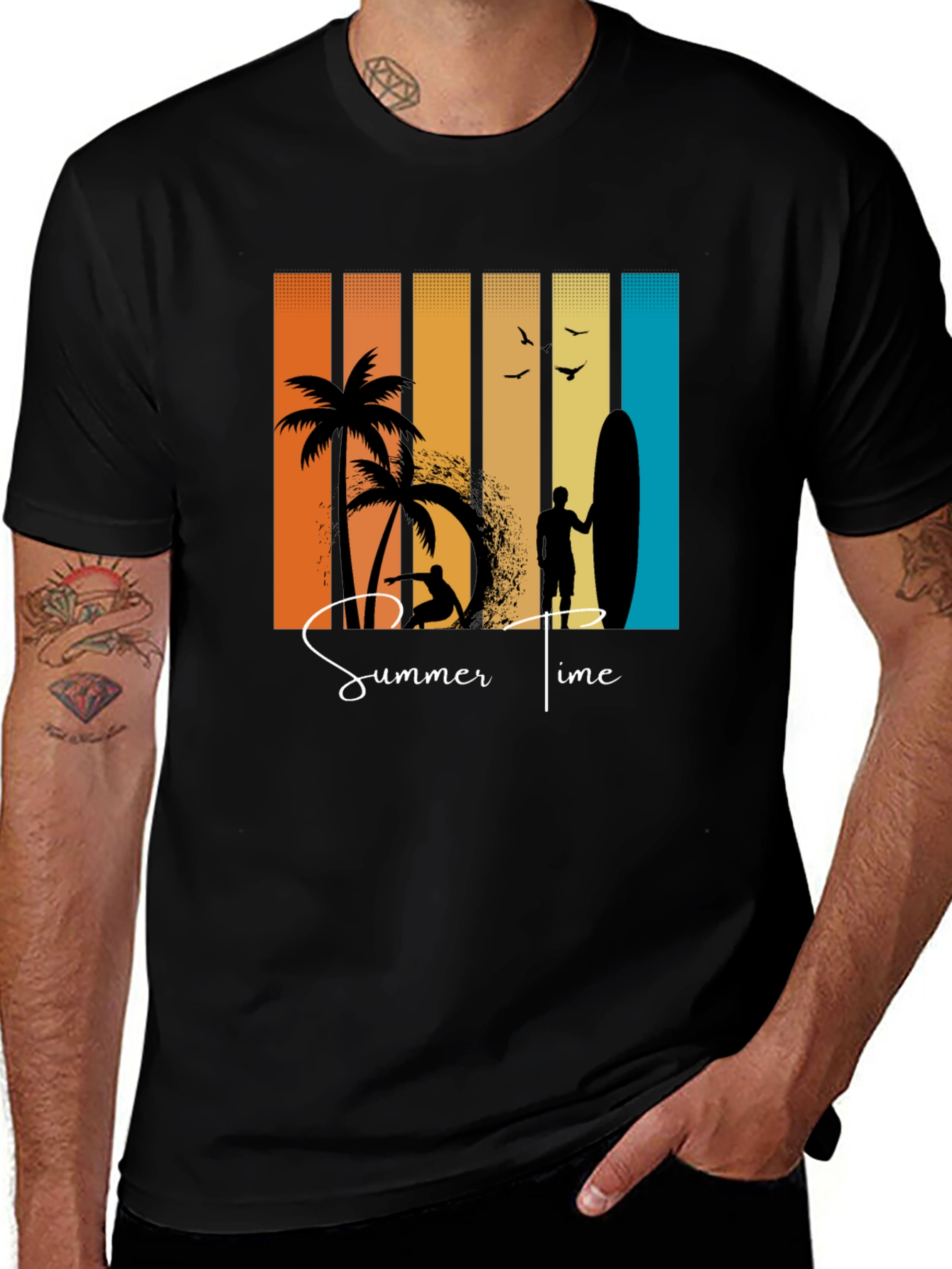 Variant 25 of Retro Summer Time Graphic T-Shirt, Beach Vibes