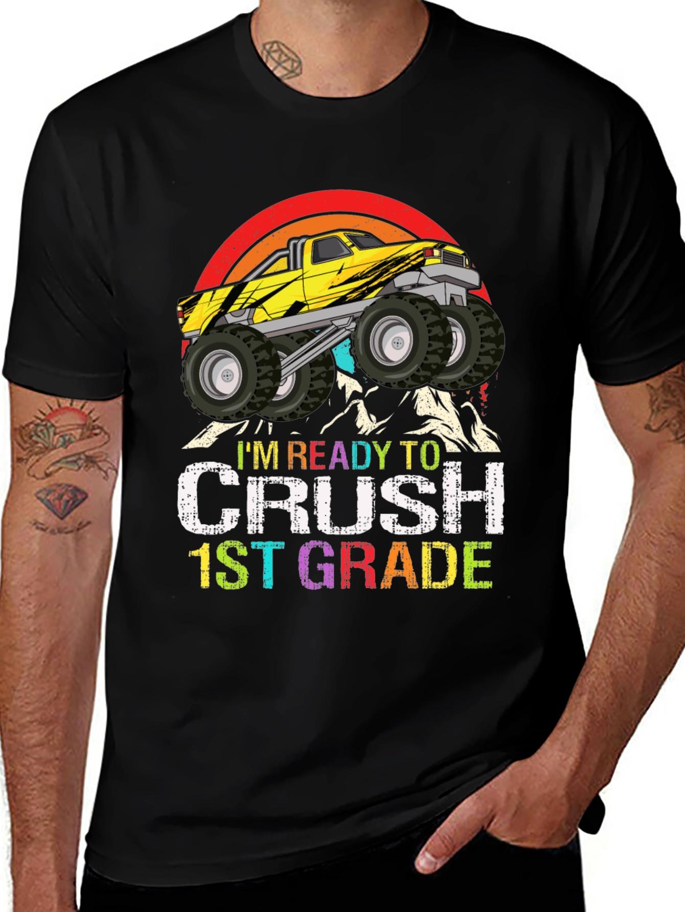 Ready to Crush 1st Grade Monster Truck T-Shirt